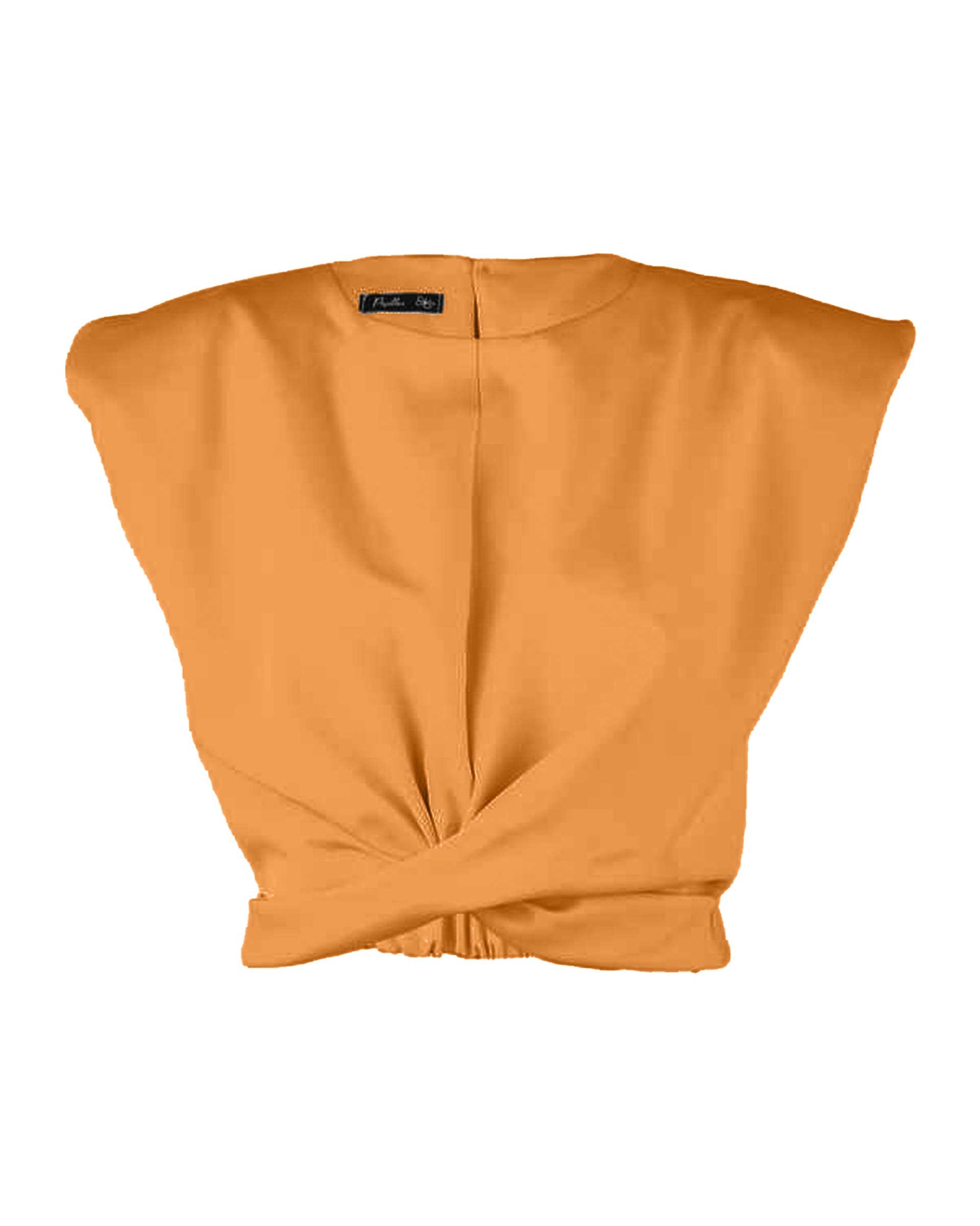 تاپ زنانه کراپ پایین گره خردلی پاپیلون Papillon