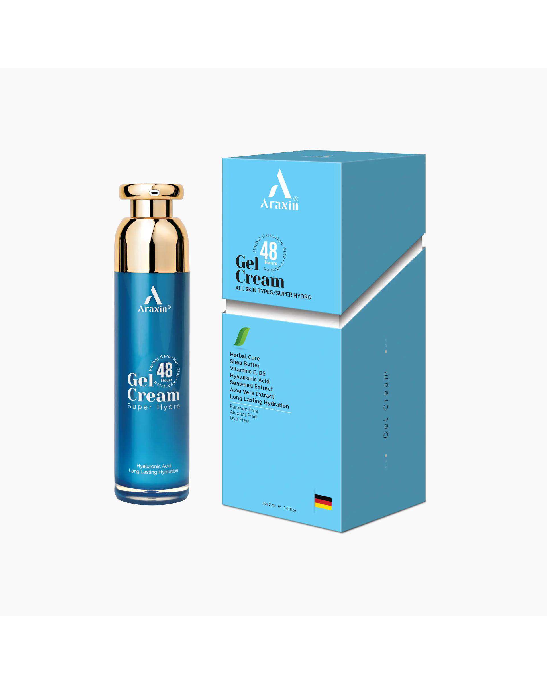 ژل کرم سوپر آبرسان پوست آراکسین Araxin مناسب انواع پوست حجم 50ml