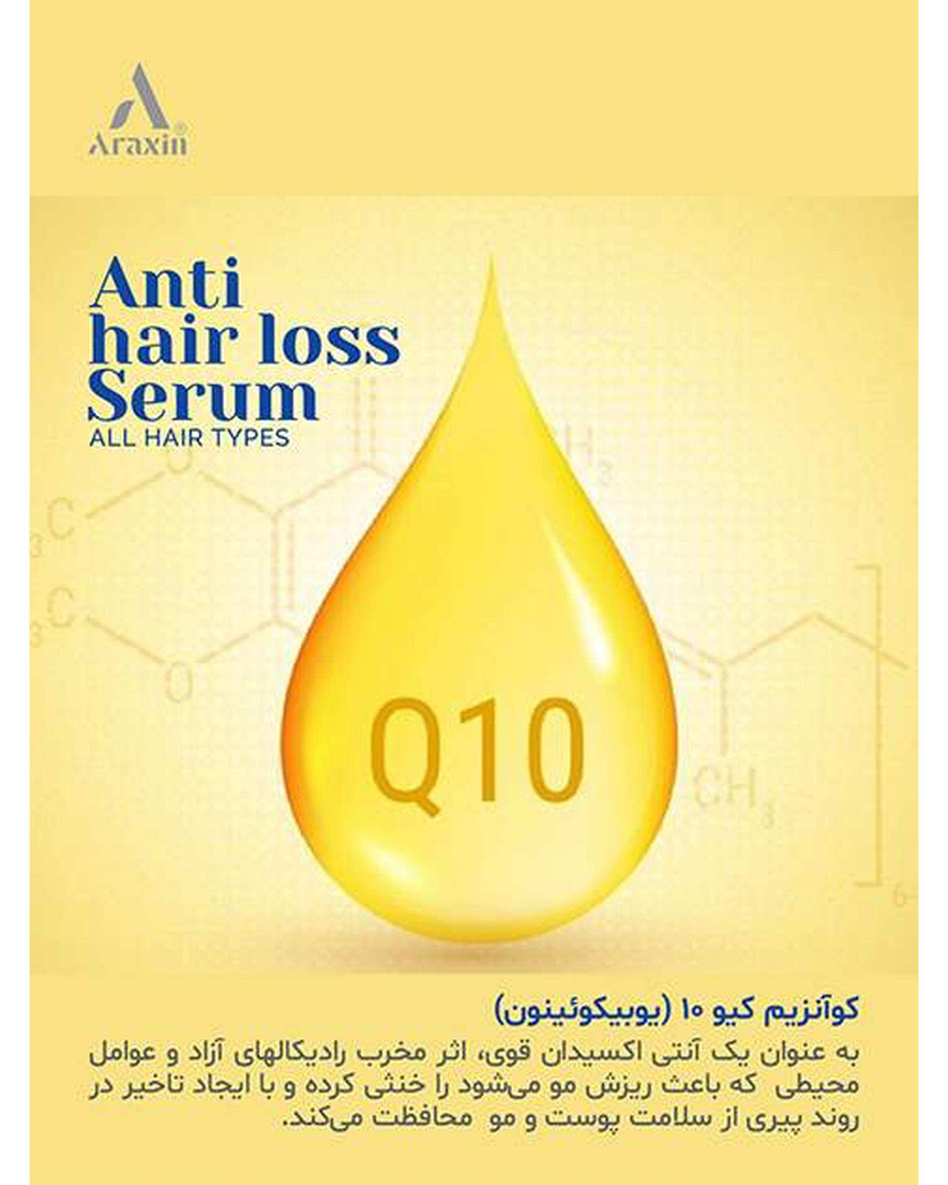 سرم تخصصی ضد ریزش و تقویت کننده مو آراکسین Araxin مناسب انواع مو حجم 40ml