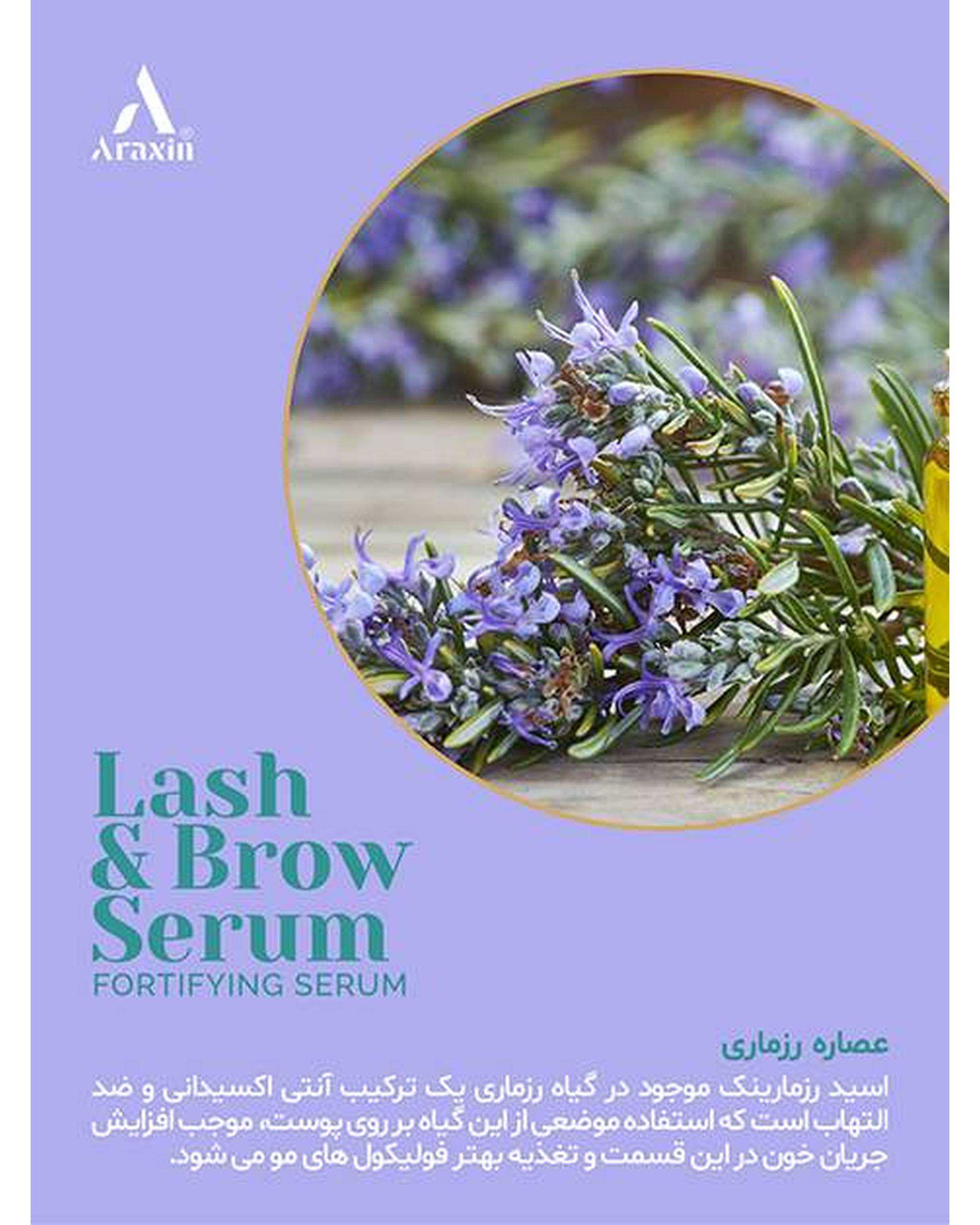 سرم تخصصی 2 کاره ضد ریزش و تقویت کننده مژه و ابرو آراکسین Araxin حجم 6ml