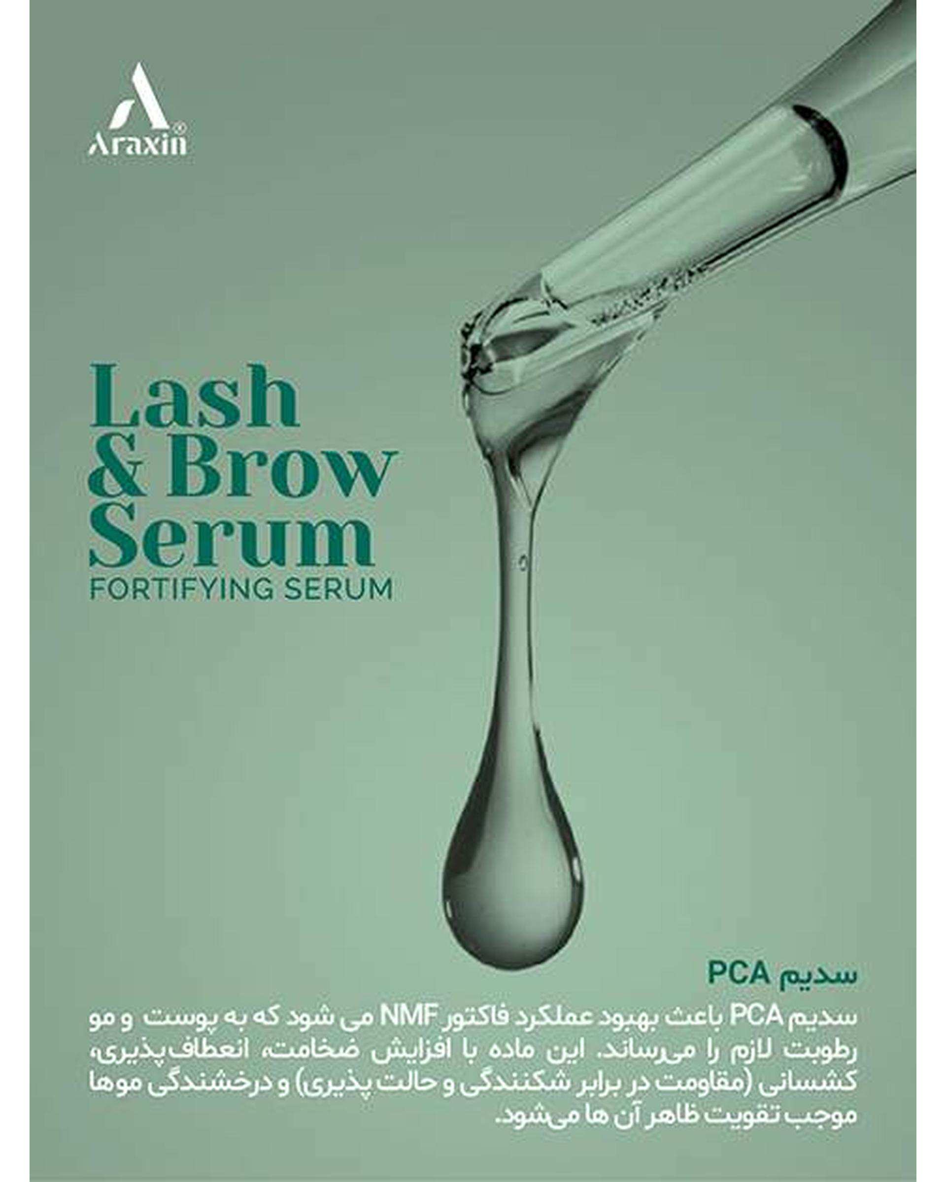 سرم تخصصی 2 کاره ضد ریزش و تقویت کننده مژه و ابرو آراکسین Araxin حجم 6ml