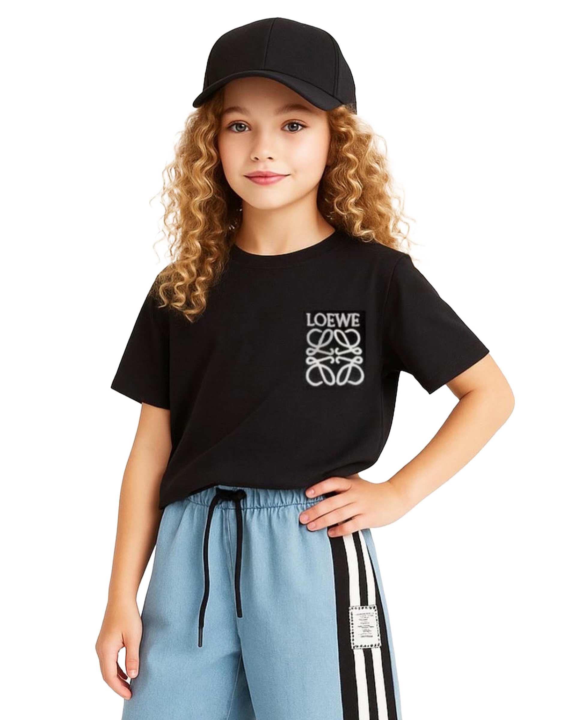 تی شرت دخترانه مشکی الیزا کیدز Eliza Kids مدل Loewe کد 221