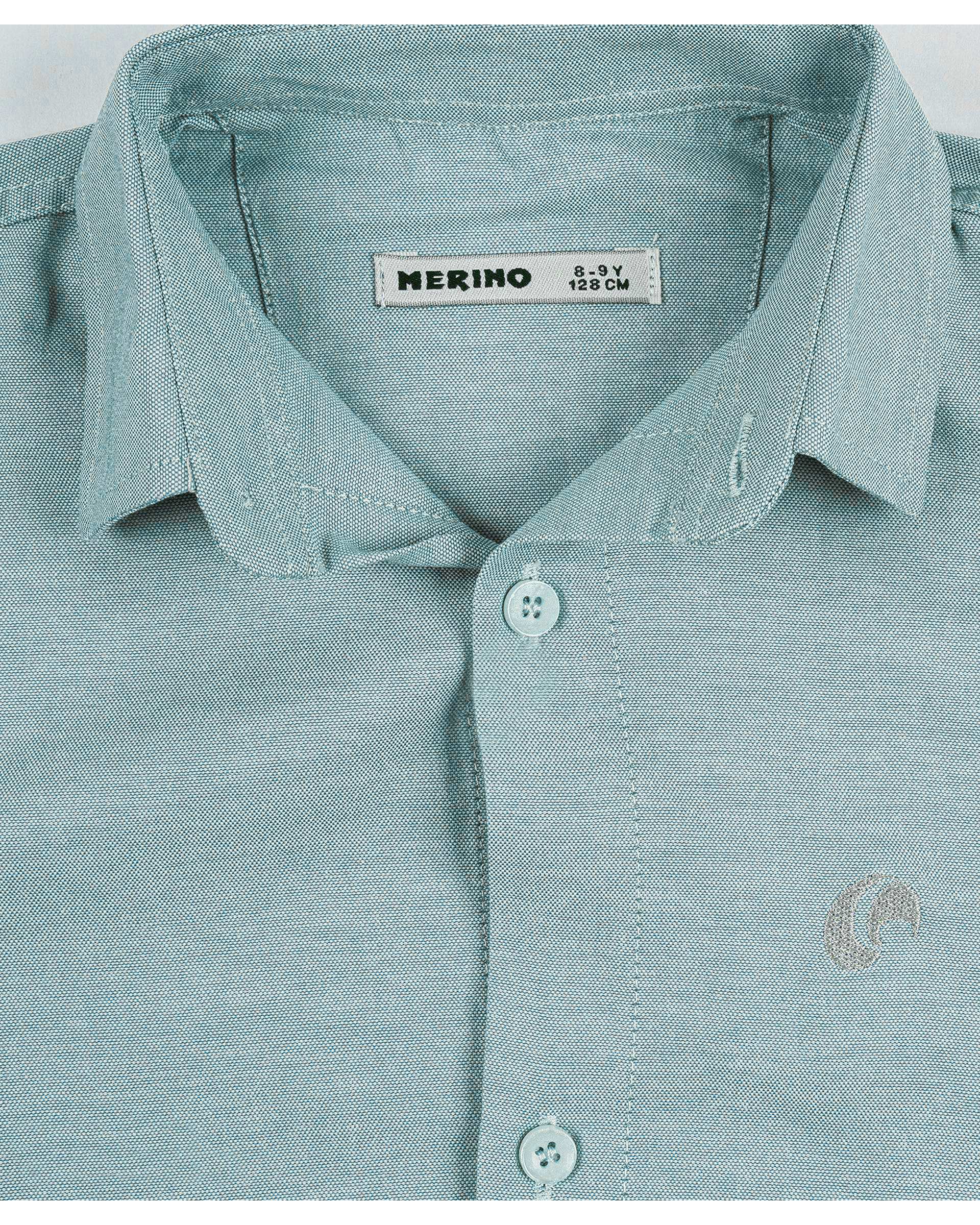 پیراهن پسرانه آستین کوتاه سبز مرینو Merino کد 1748