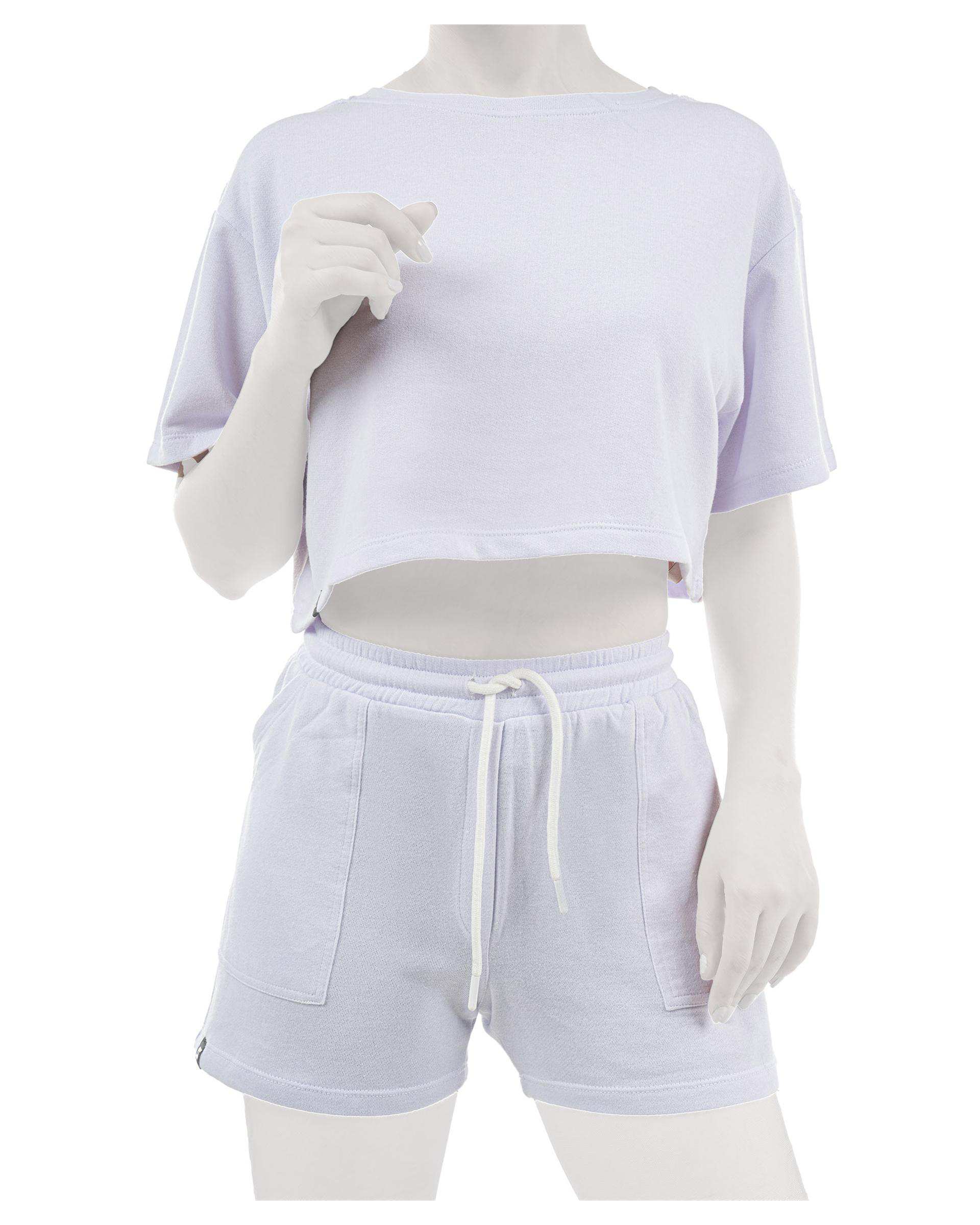 تی شرت زنانه کراپ سفید اسپورتلند SportLand مدل Sprint Shirt W کد 115937