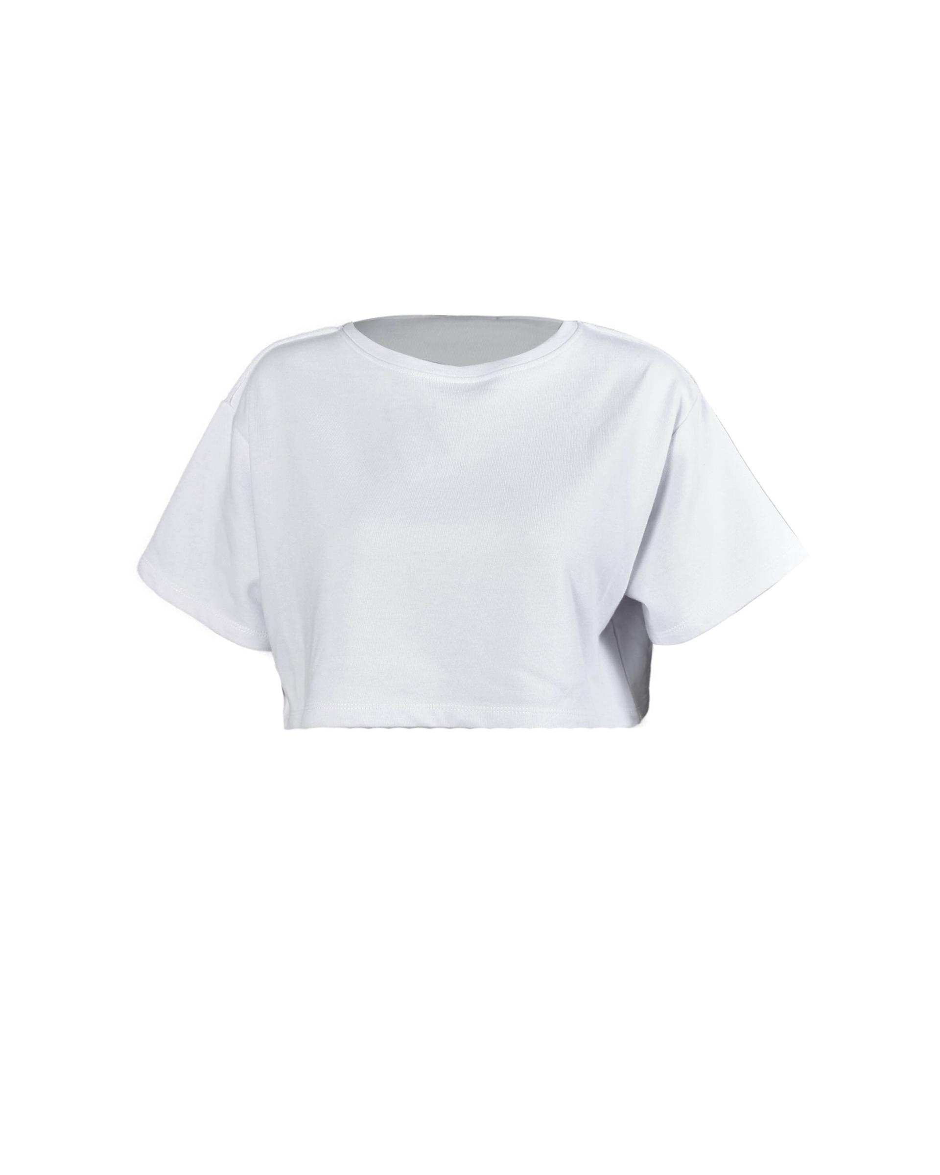 تی شرت زنانه کراپ سفید اسپورتلند SportLand مدل Sprint Shirt W کد 115937