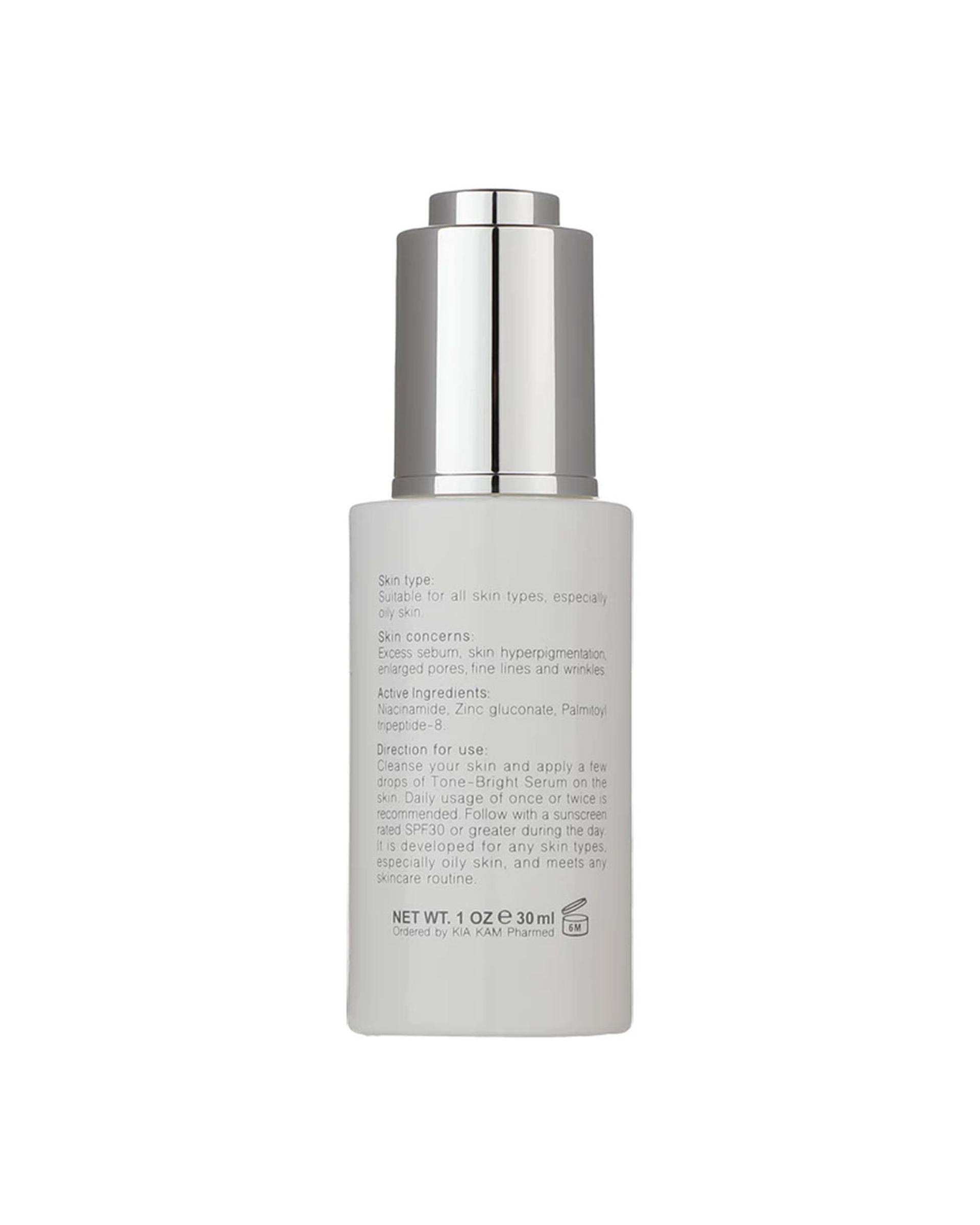 سرم نیاسینامید برایت مکس Bright Max مدل Tone Bright حاوی 10% نیاسینامید و و 1% زینک گلوکونات حجم 30ml