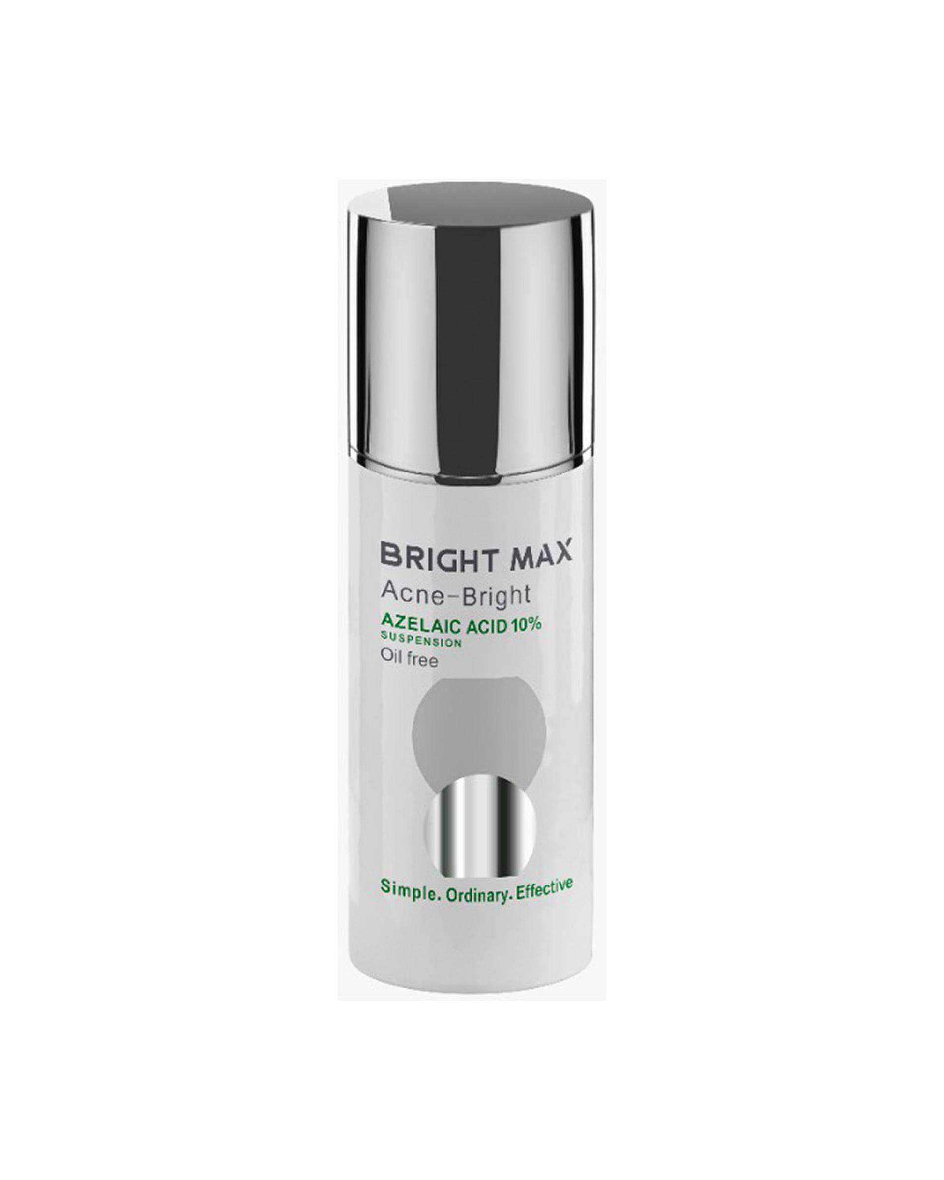 سوسپانسیون ضد آکنه و لک برایت مکس حاوی آزلائیک اسید 10% حجم 30ml