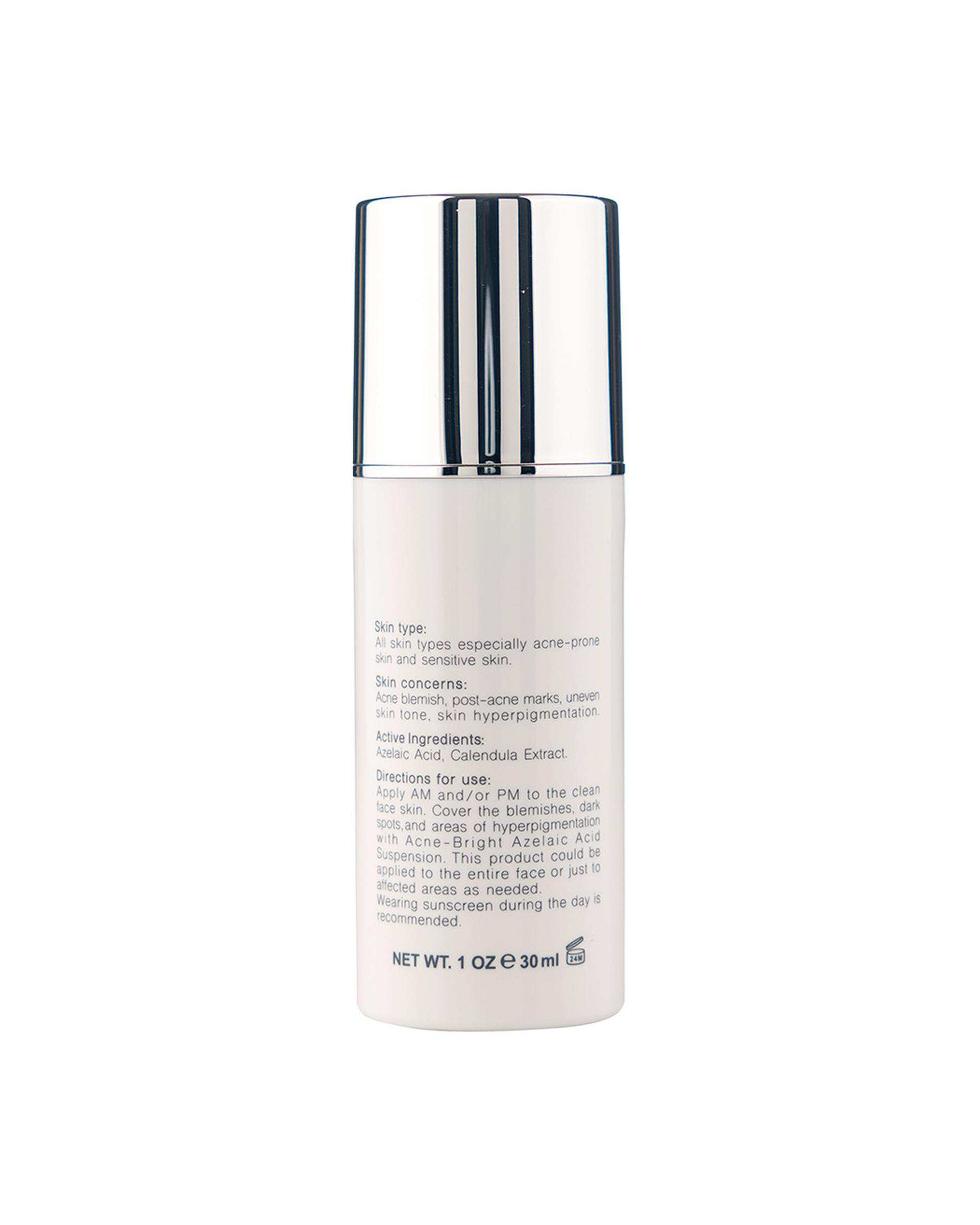 سوسپانسیون ضد آکنه و لک برایت مکس حاوی آزلائیک اسید 10% حجم 30ml