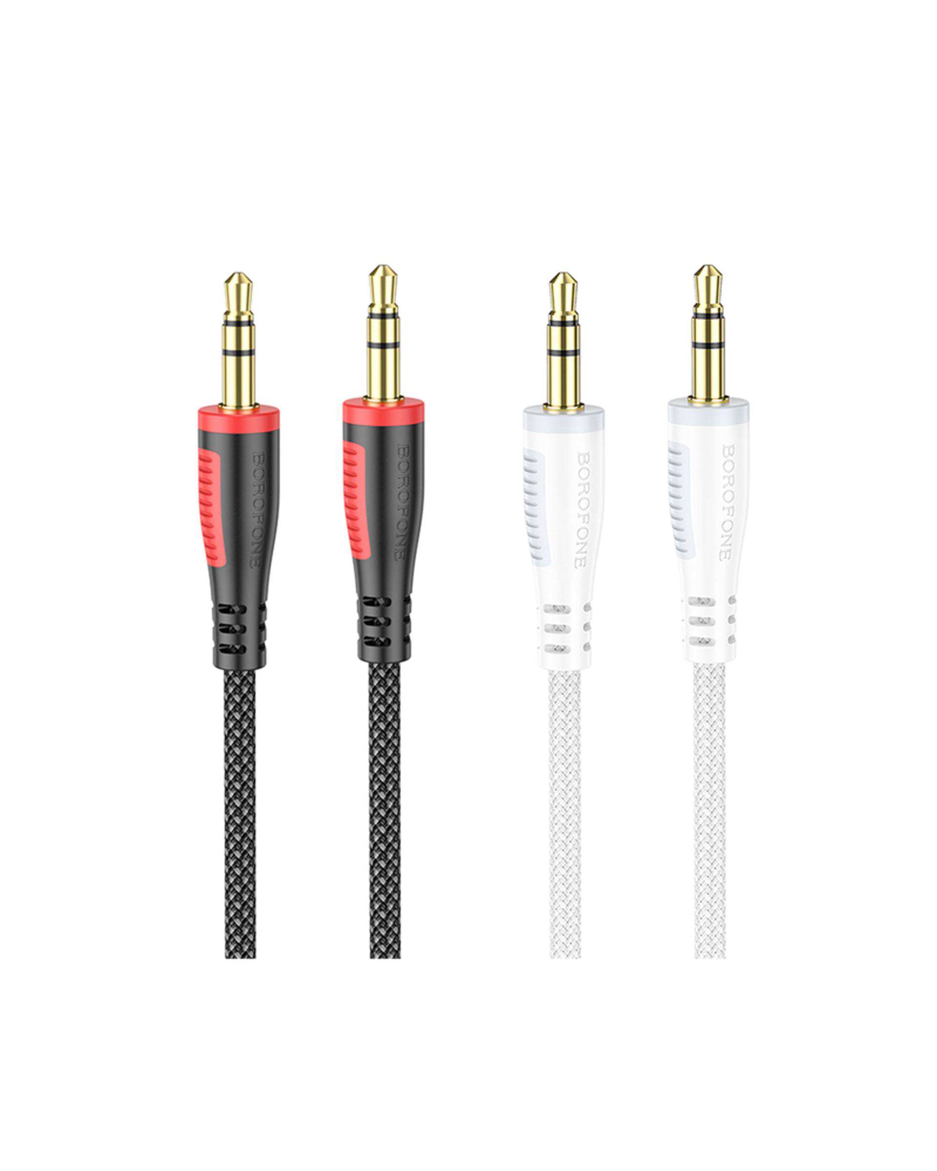 کابل AUX مشکی بروفون Borofone مدل BL14 طول 2 متر
