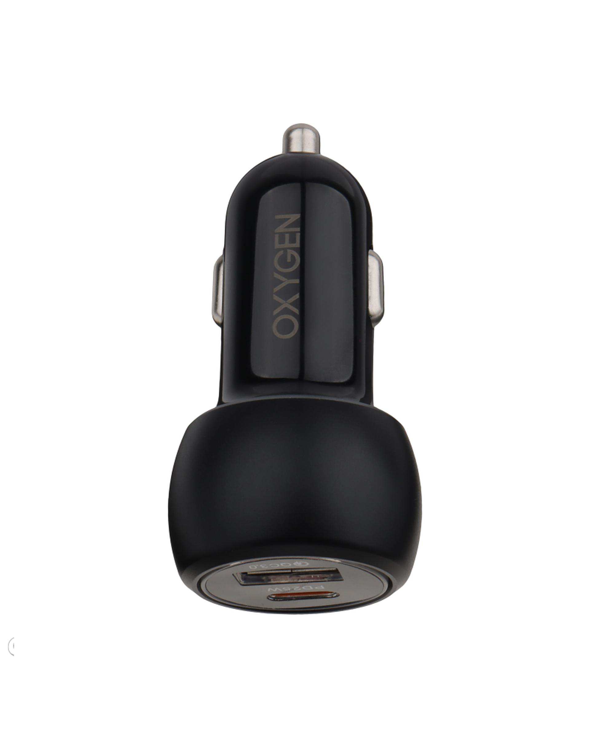 شارژر فندکی مشکی اکسیژن مدل AC-15 توان 45 وات