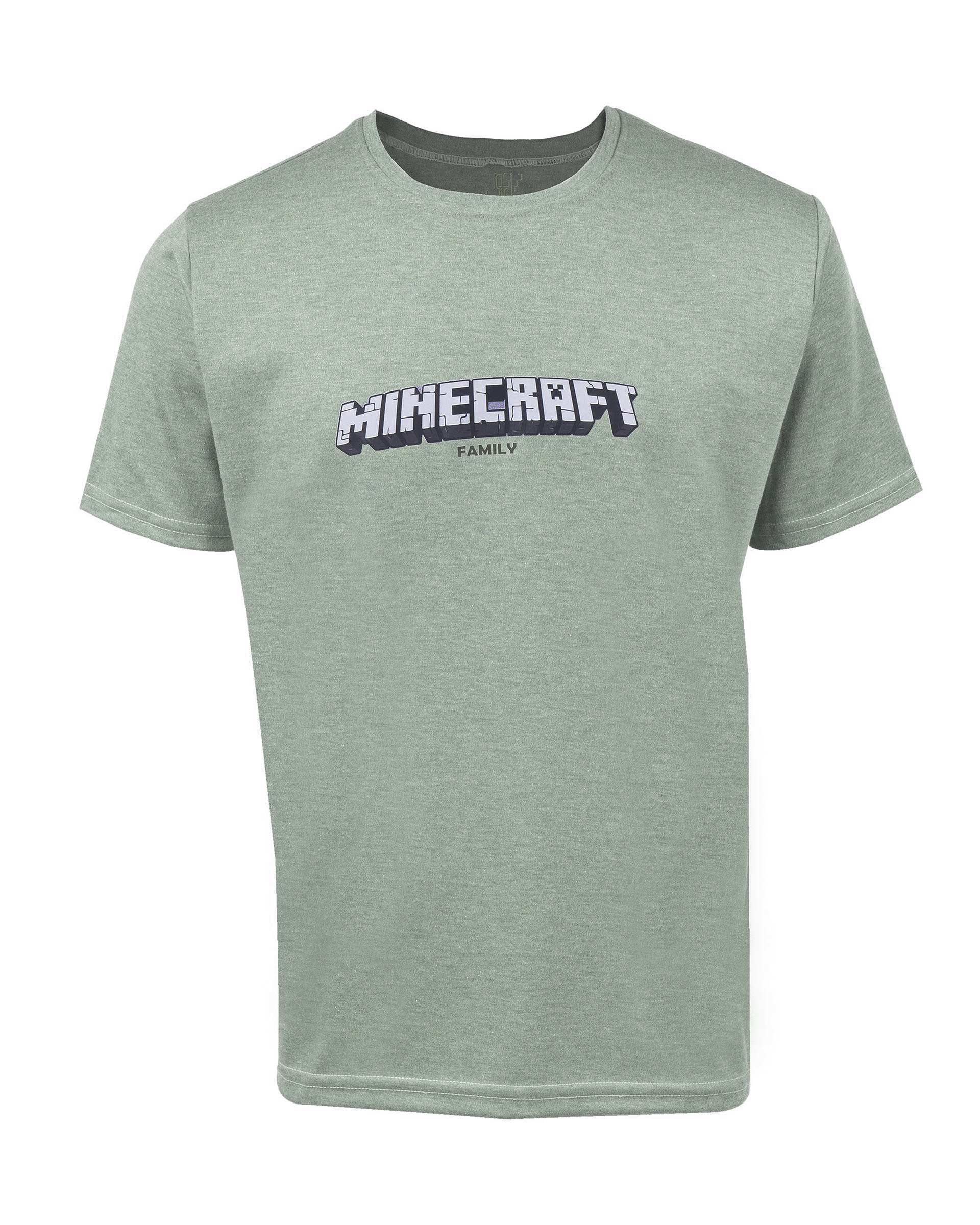 ست تی شرت و شلوارک مردانه سبز نیل کوک Nilkouk طرح Minecraft مدل MCOL2-1
