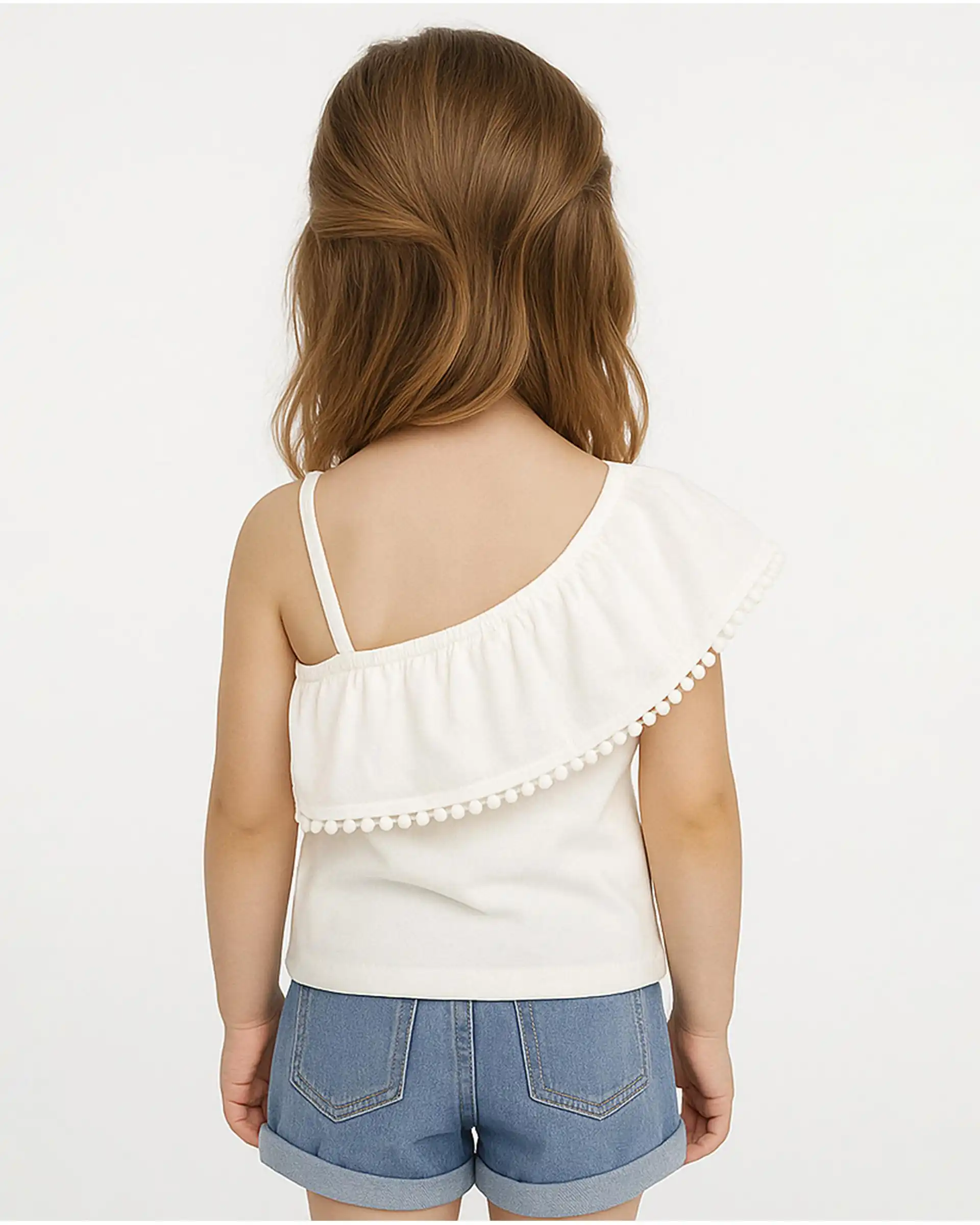 تاپ دخترانه سفید مرینو Merino کد 1765