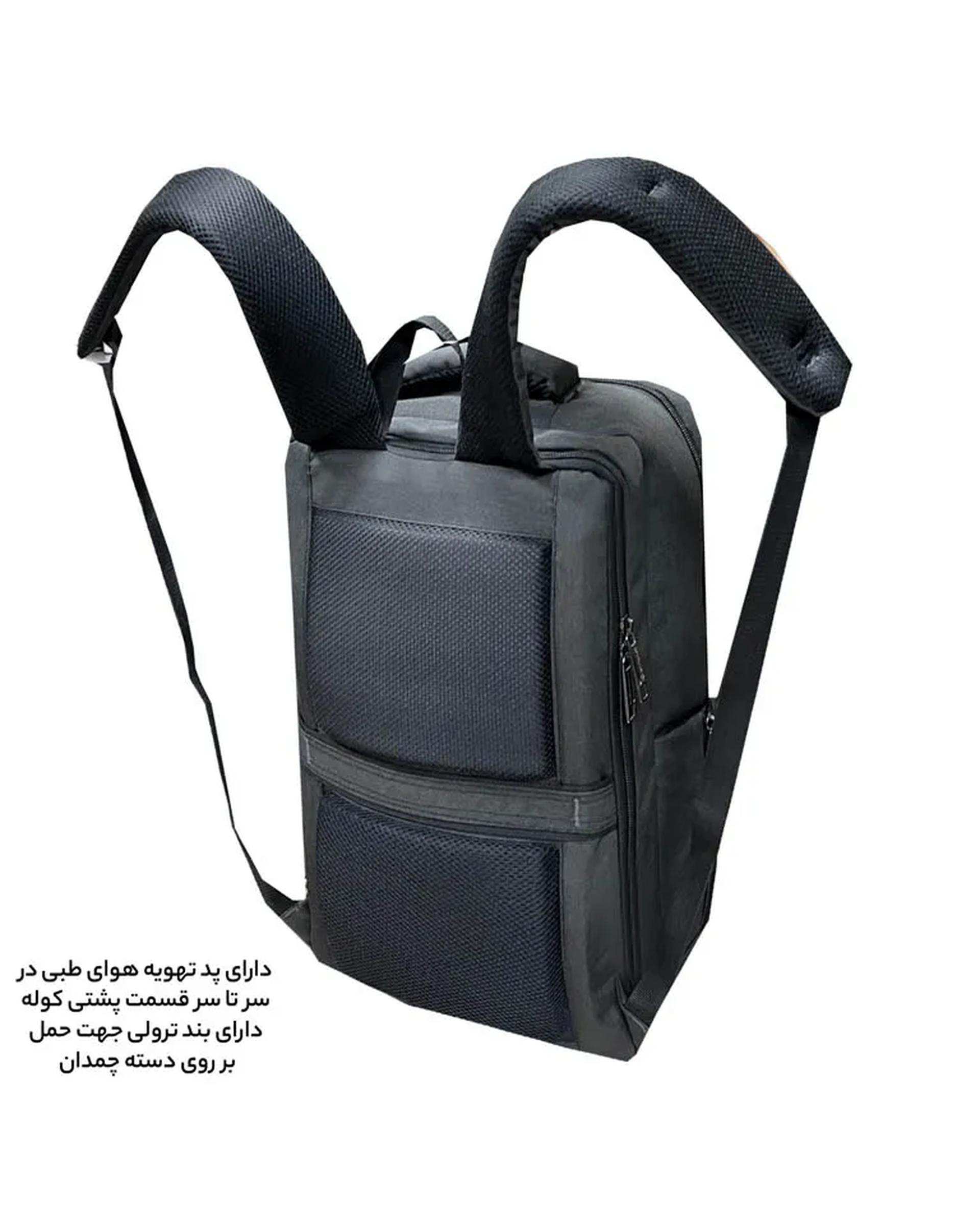 کوله پشتی لپ تاپ مشکی فوروارد Forward مدل FCLT65033 EXTRA DEVICE