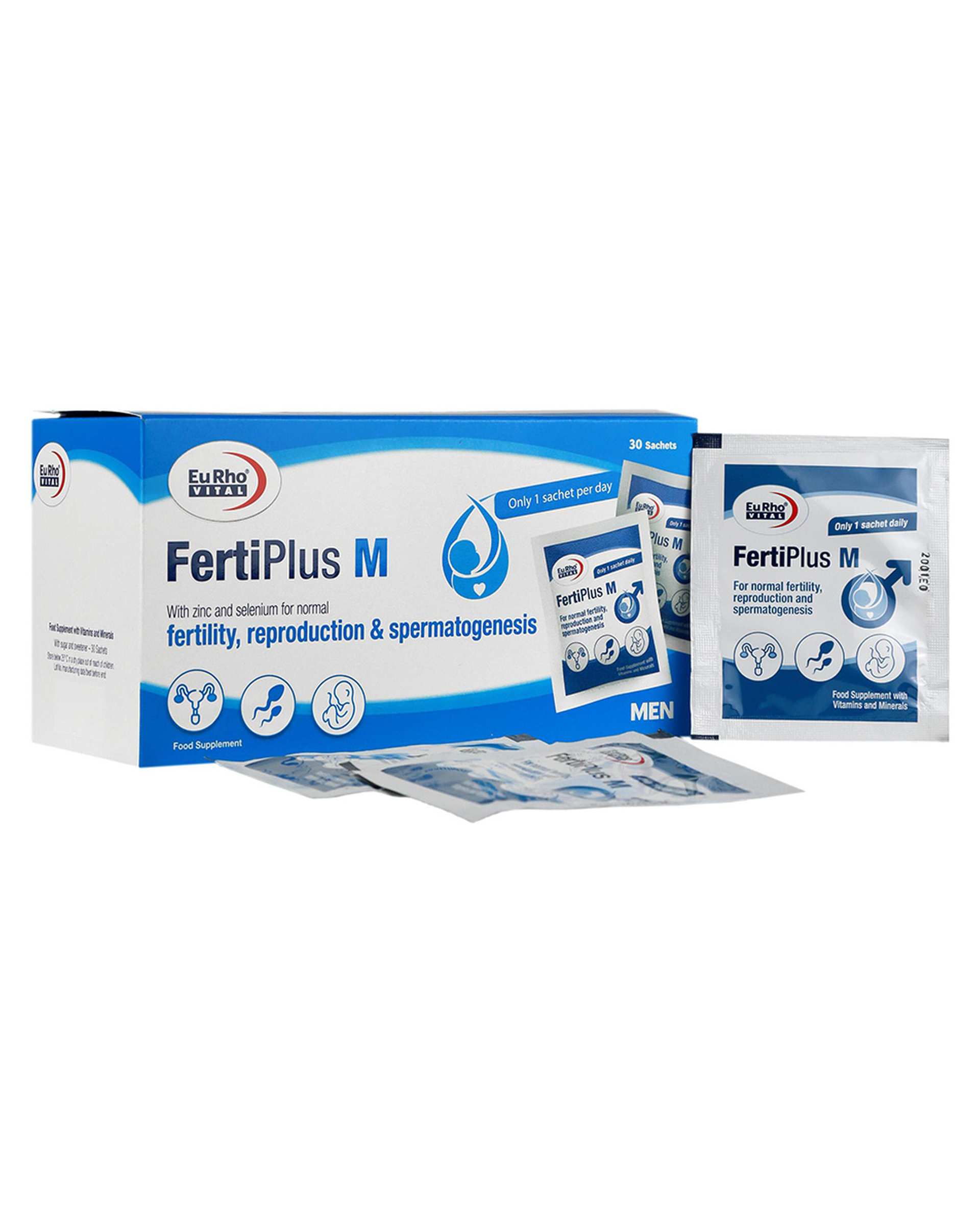 ساشه خوراکی فرتی پلاس ام یوروویتال بسته 30 عددی