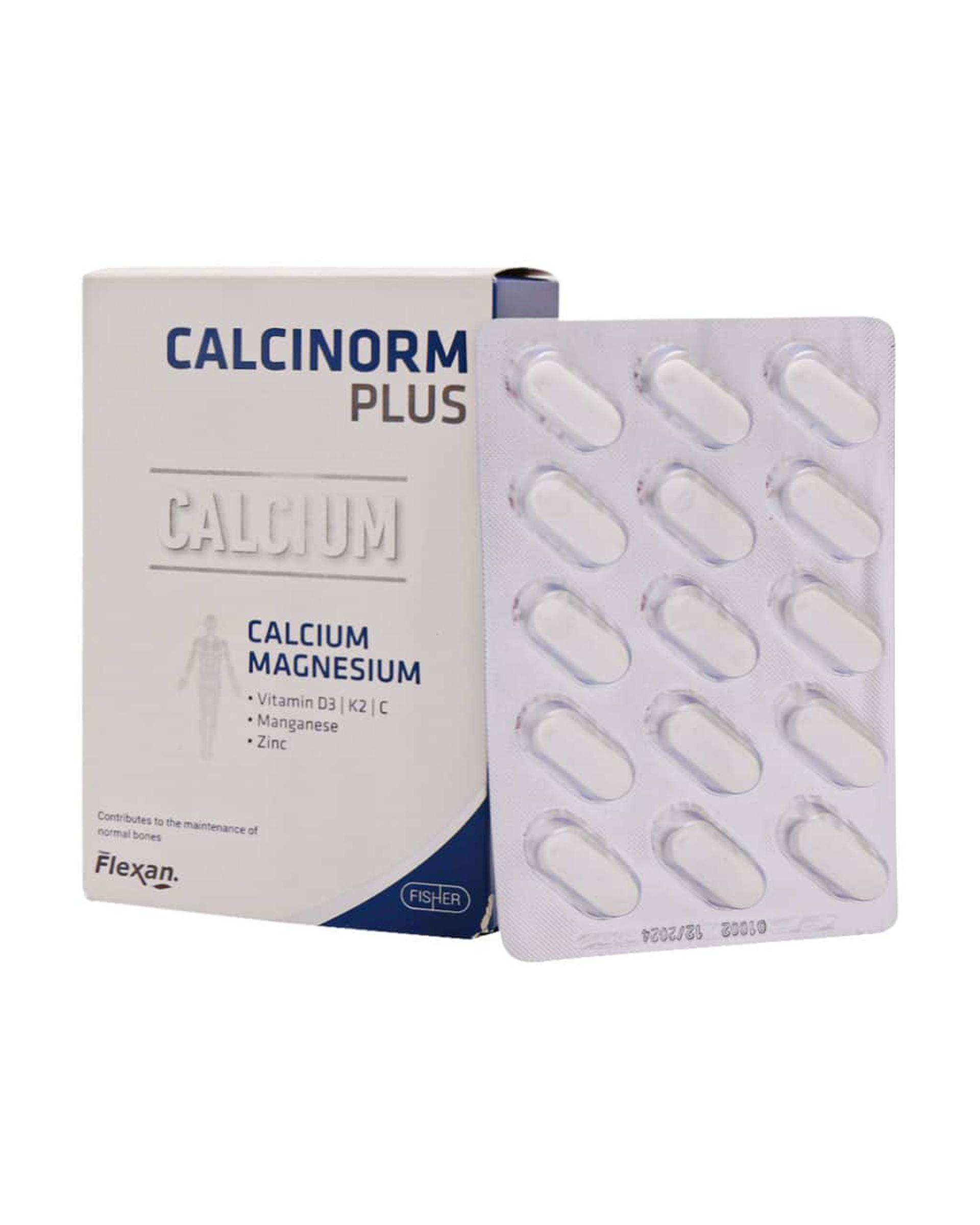 قرص کلسینورم پلاس فیشر فلکسان بسته 60 عددی