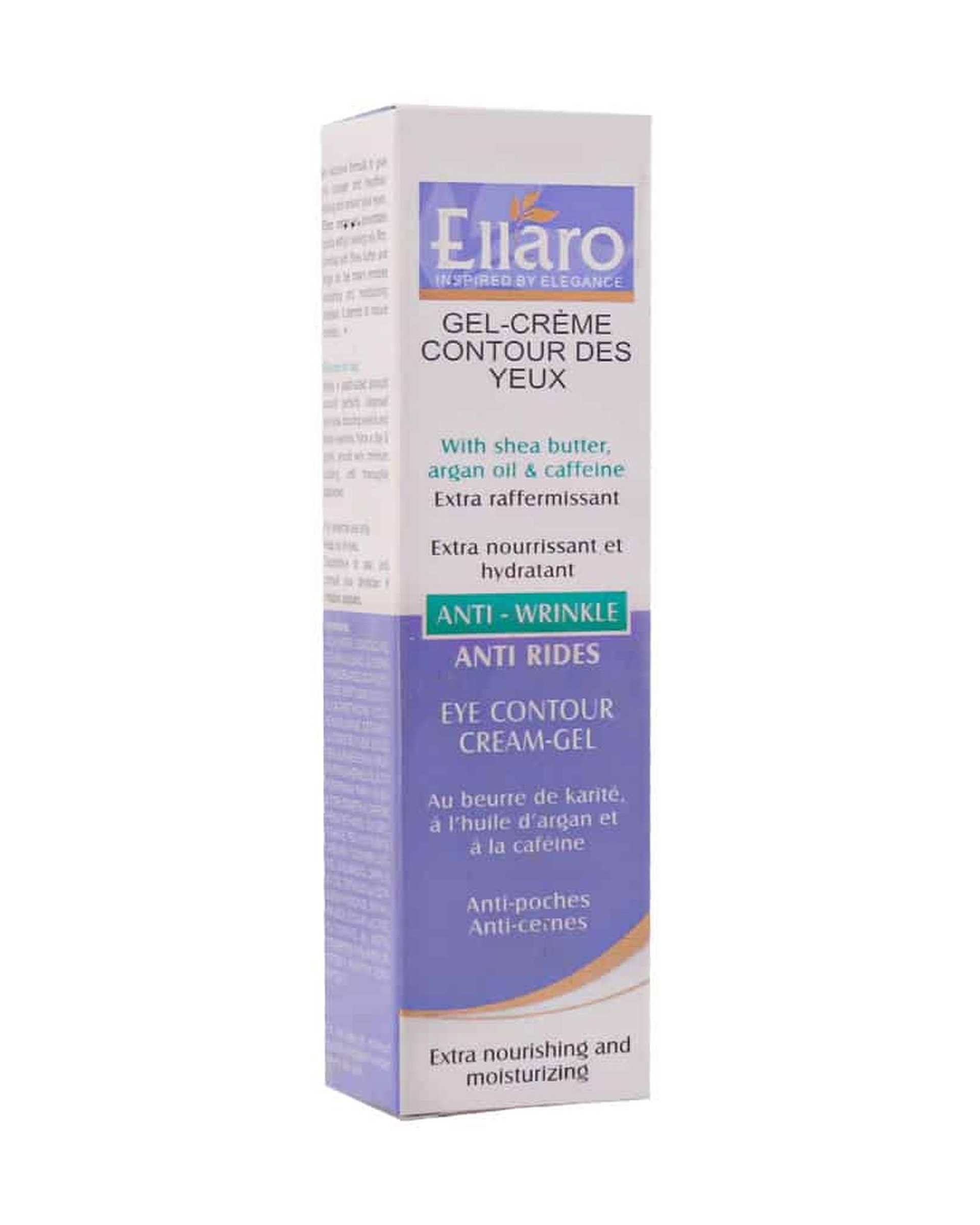 کرم ژل ضد تیرگی دور چشم الارو Ellaro مدل Anti Wrinkle حجم 20ml