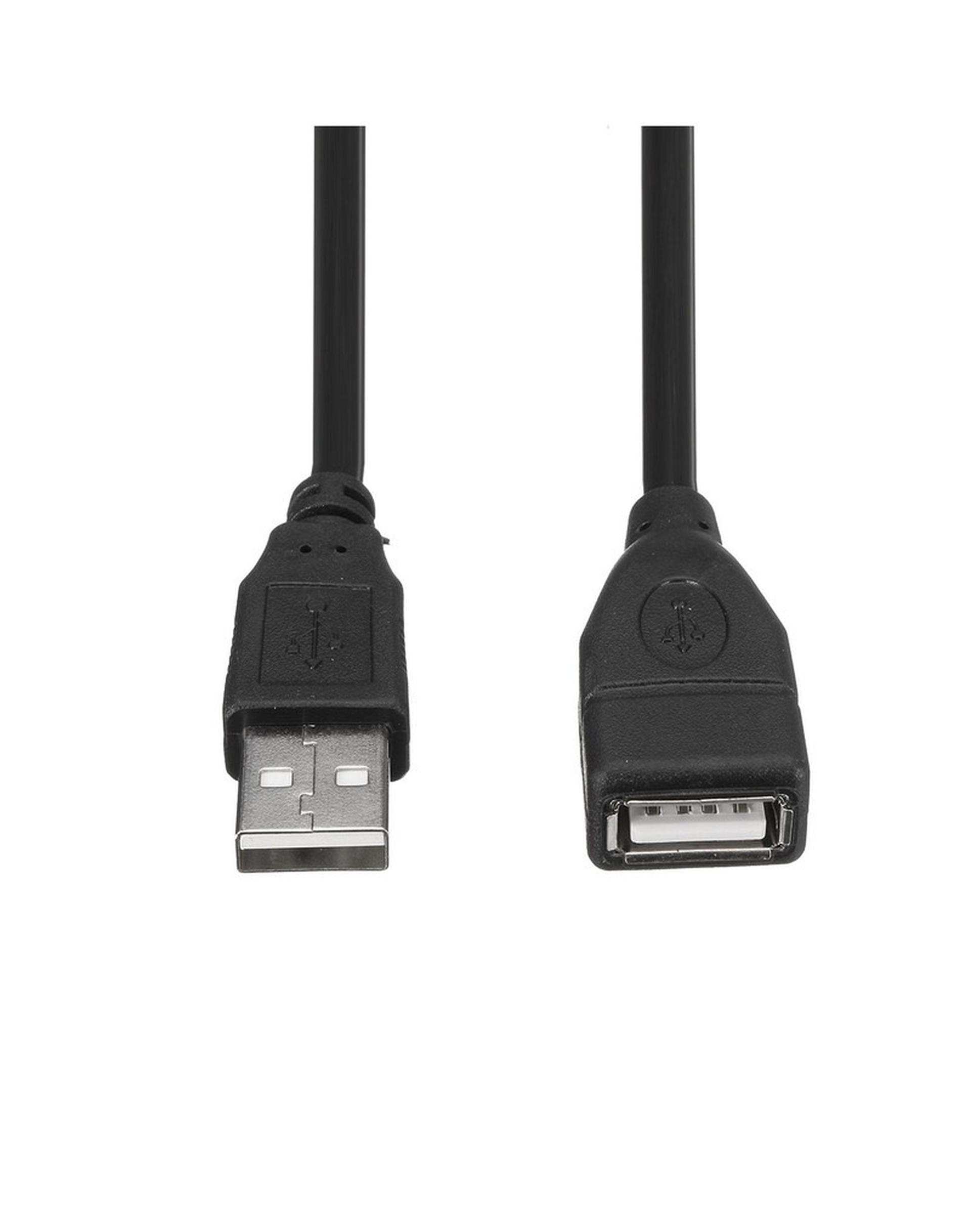 کابل USB افزایش طول مشکی دارای نویزگیر ET-LINK طول 1.5 متری