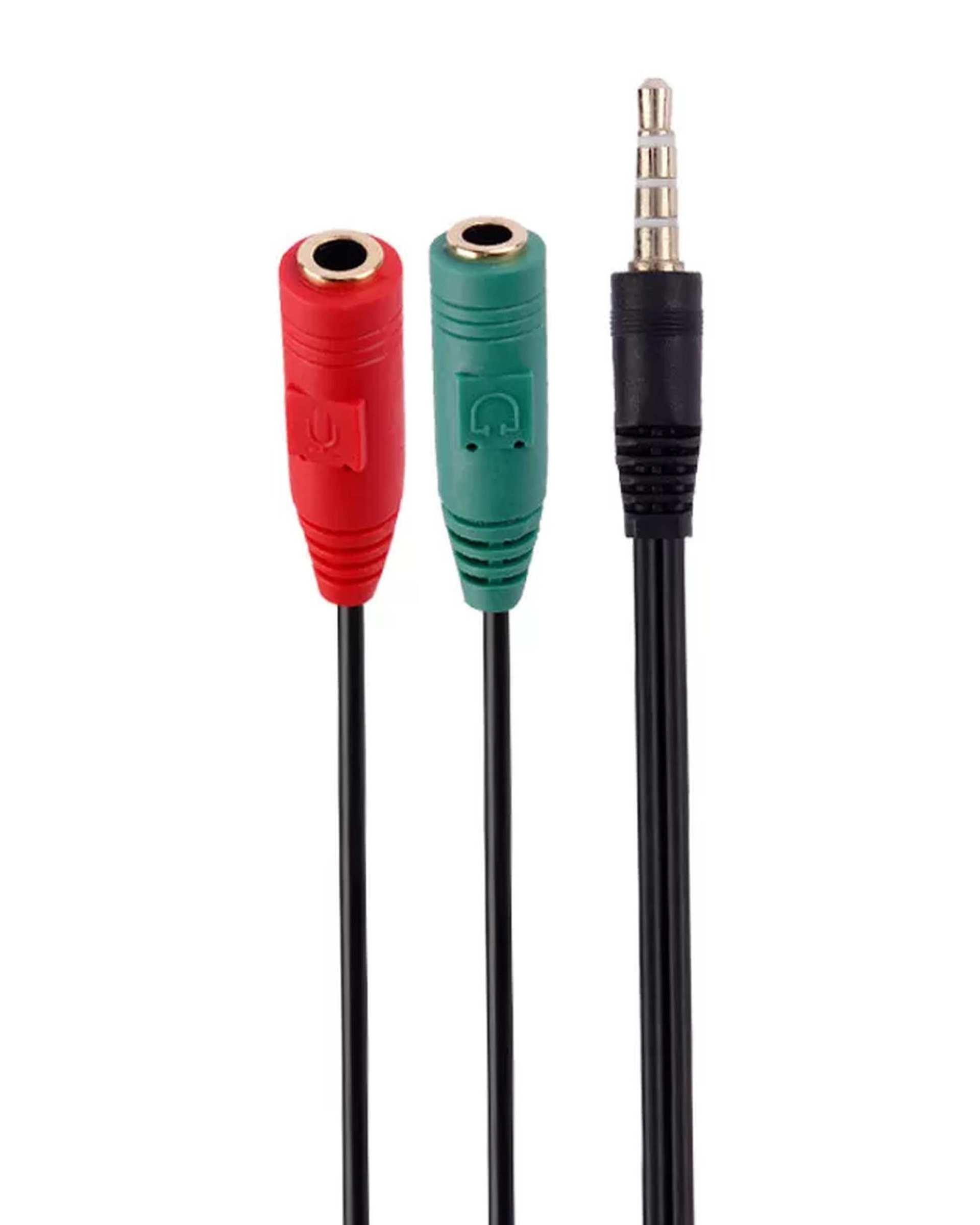 کابل ۱ به ۲ هدفون مشکی مدل Venous PV-K996 طول 20 سانتی متر