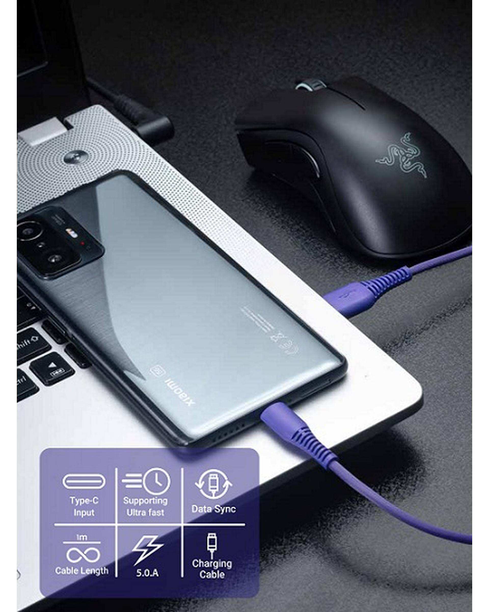 کابل تبدیل USB به USB-C مشکی وی نت پلاس مدل ETW 003 طول 1 متر