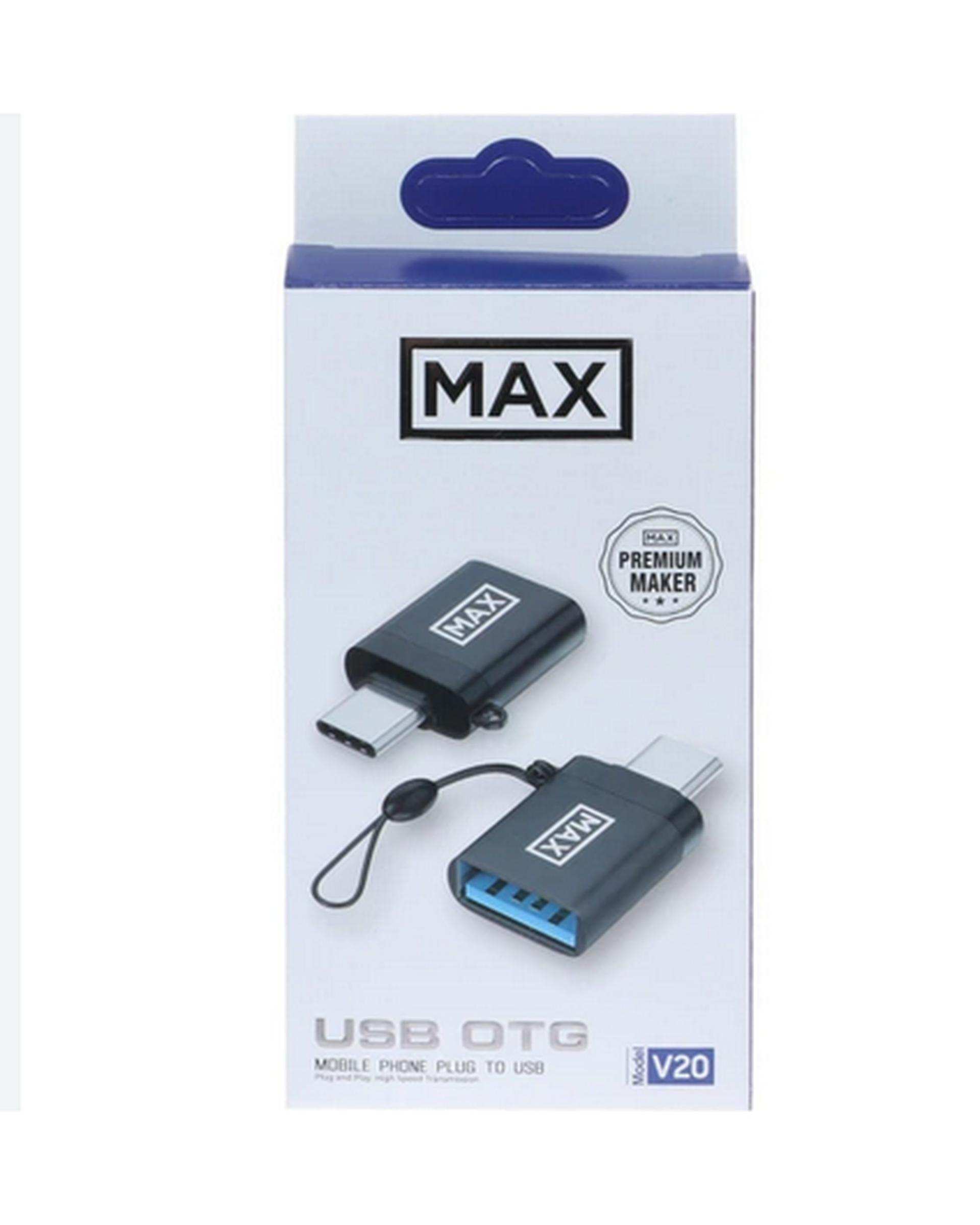 مبدل OTG TYPE-C مشکی مدل OTG MAX-V20