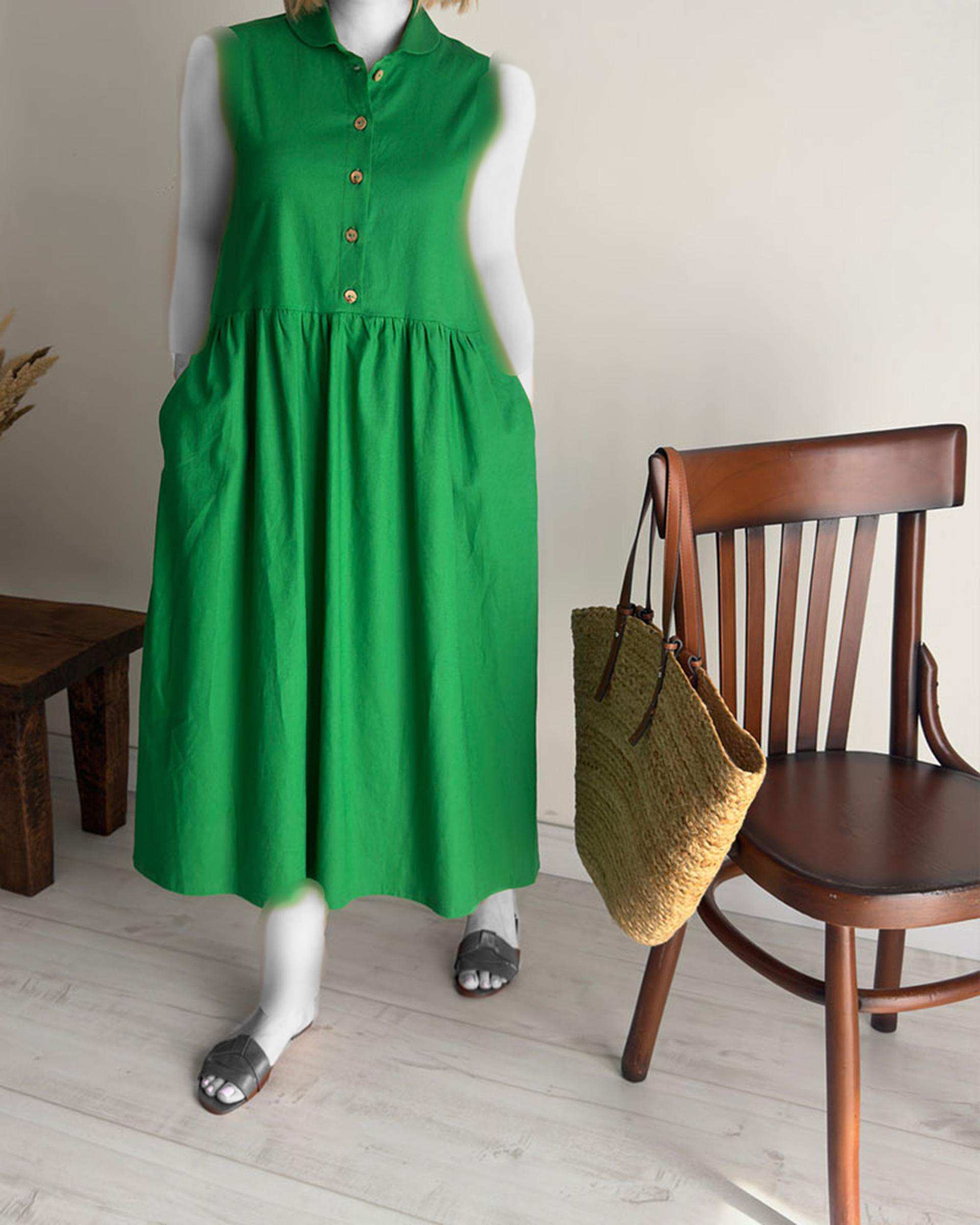 پیراهن زنانه سبز نگار ندایی Negar Nedaei مدل Lily