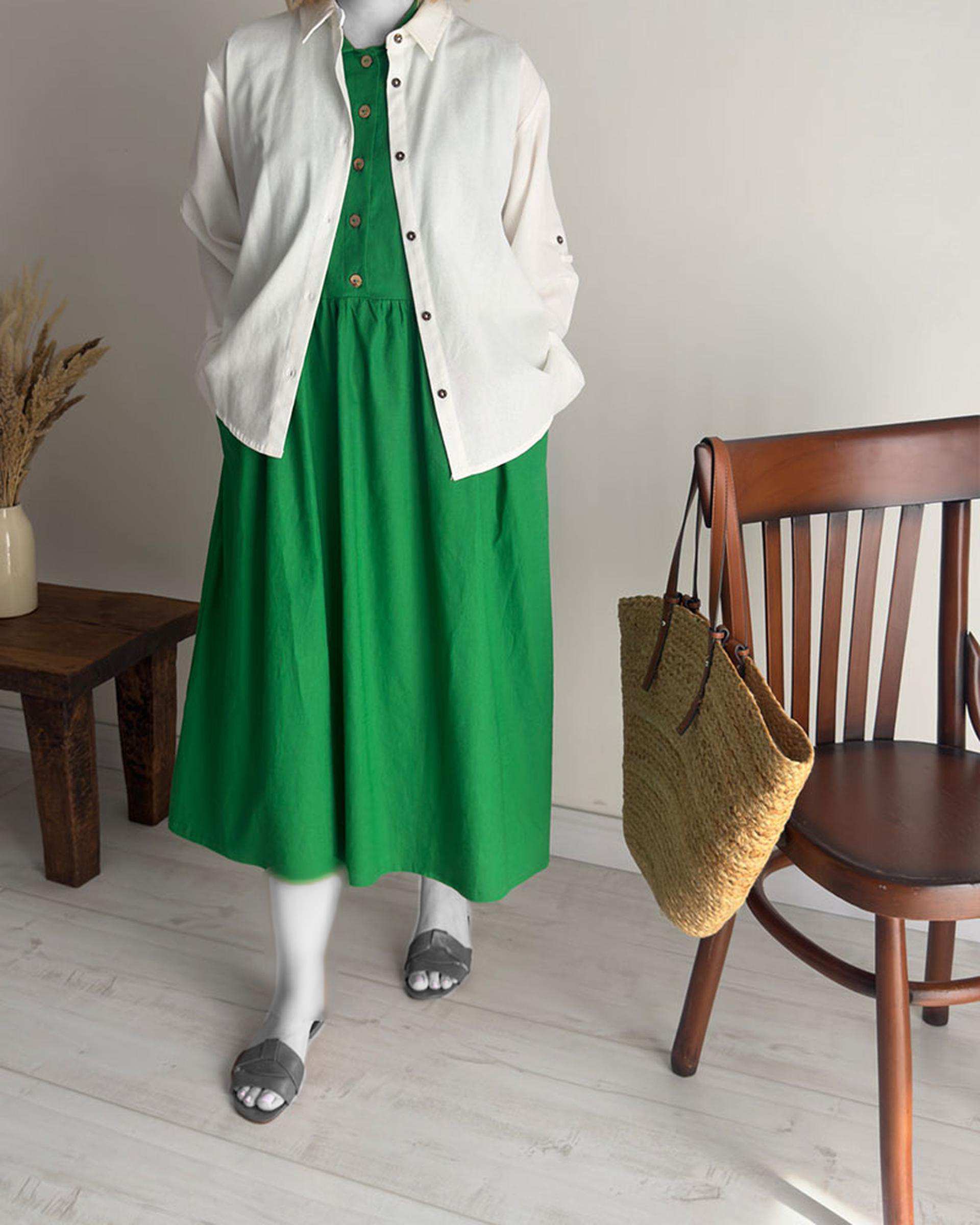 پیراهن زنانه سبز نگار ندایی Negar Nedaei مدل Lily