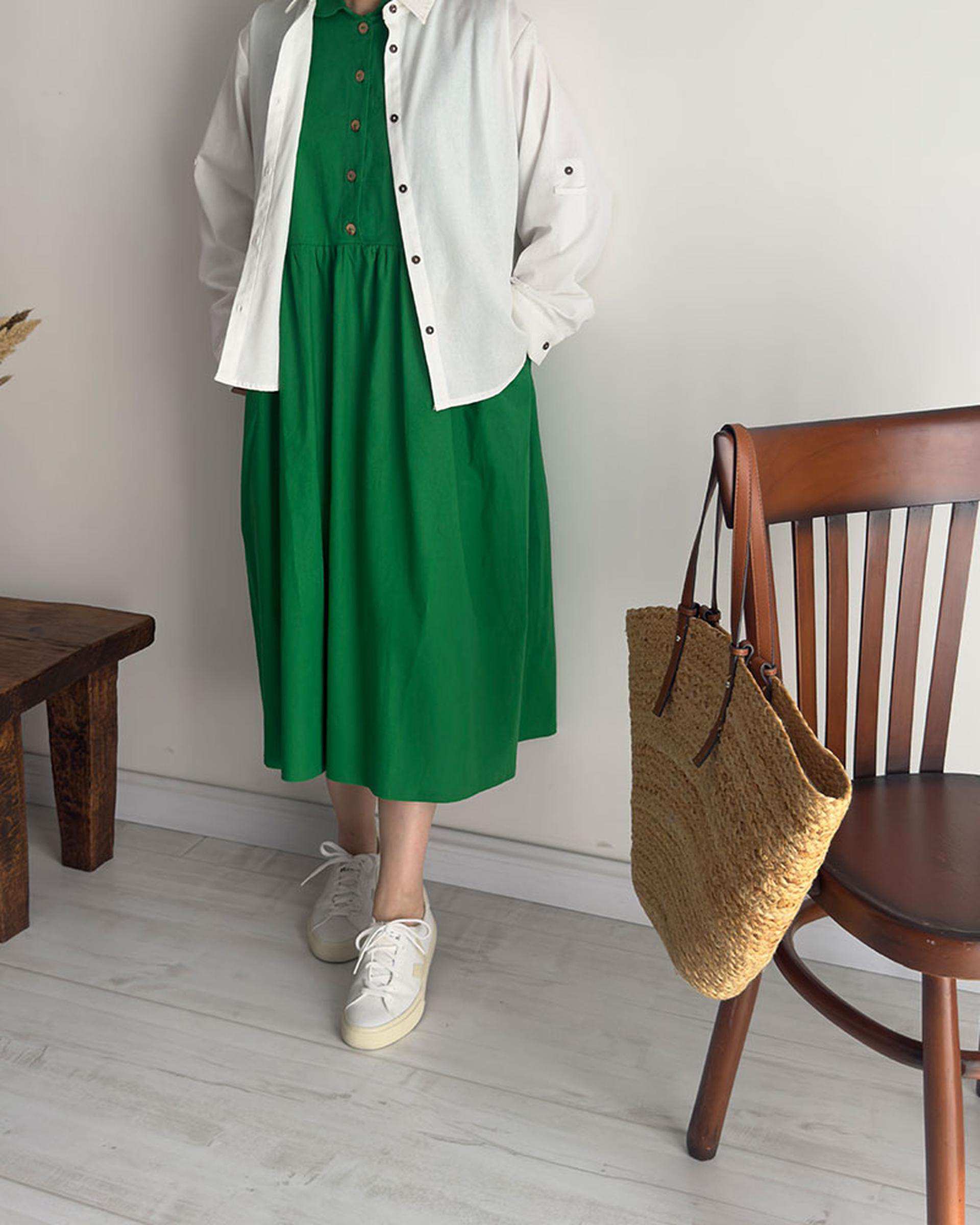 پیراهن زنانه سبز نگار ندایی Negar Nedaei مدل Lily