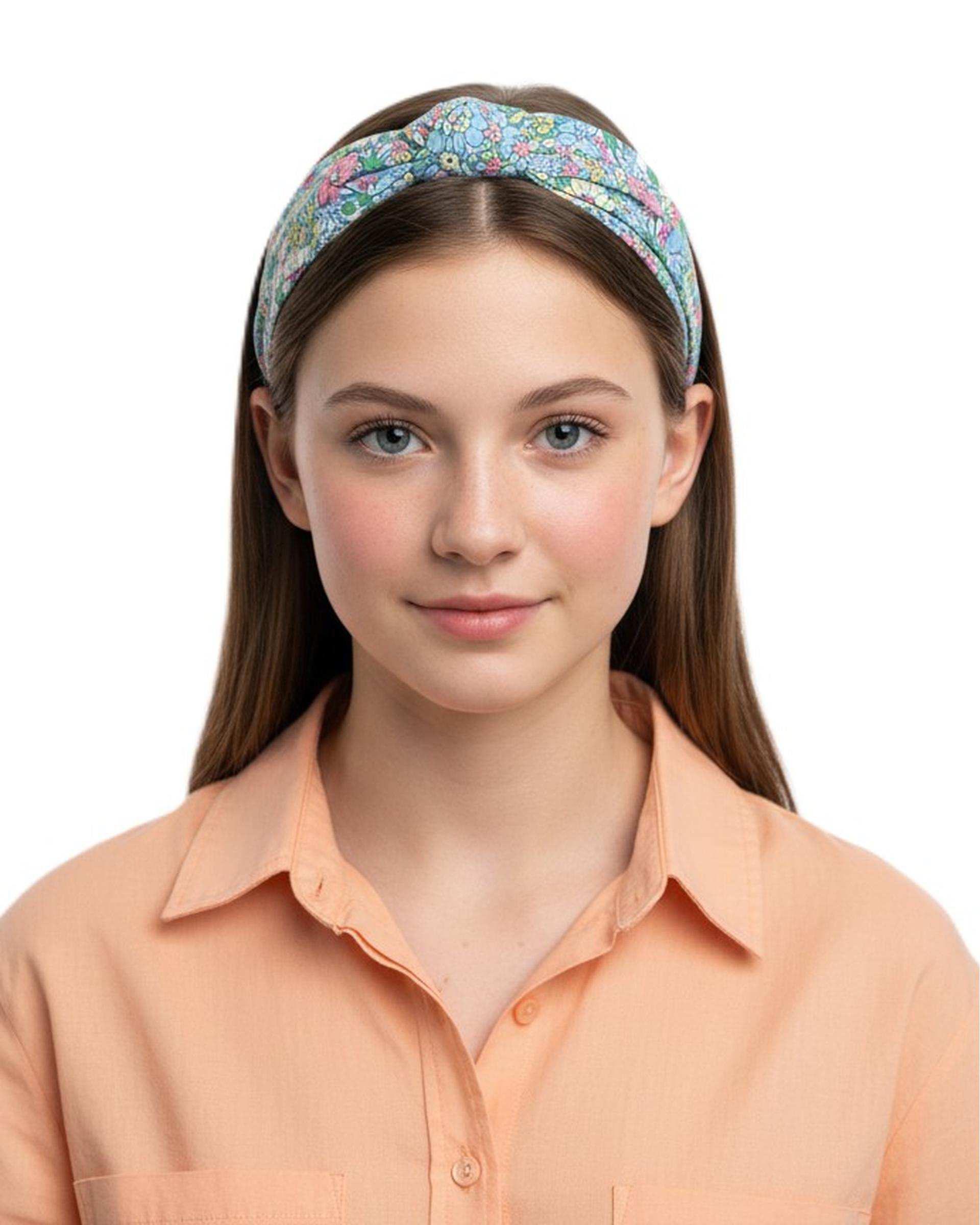 تل مو زنانه سفید تارتن Tartan طرح گل بهاری کد 11870276