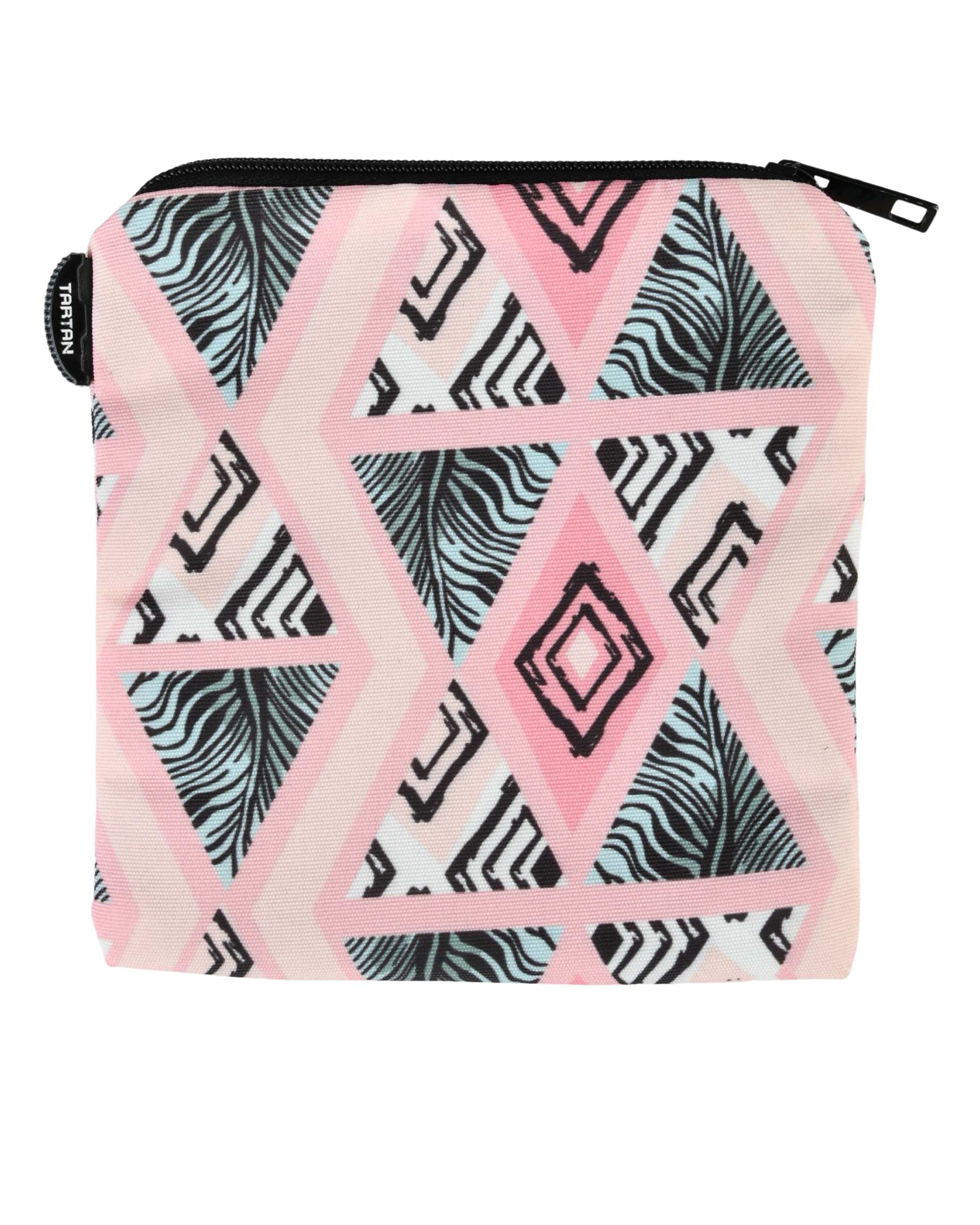 کیف پد بهداشتی گلبهی تارتن Tartan طرح مثلث هندسی کد 16303459