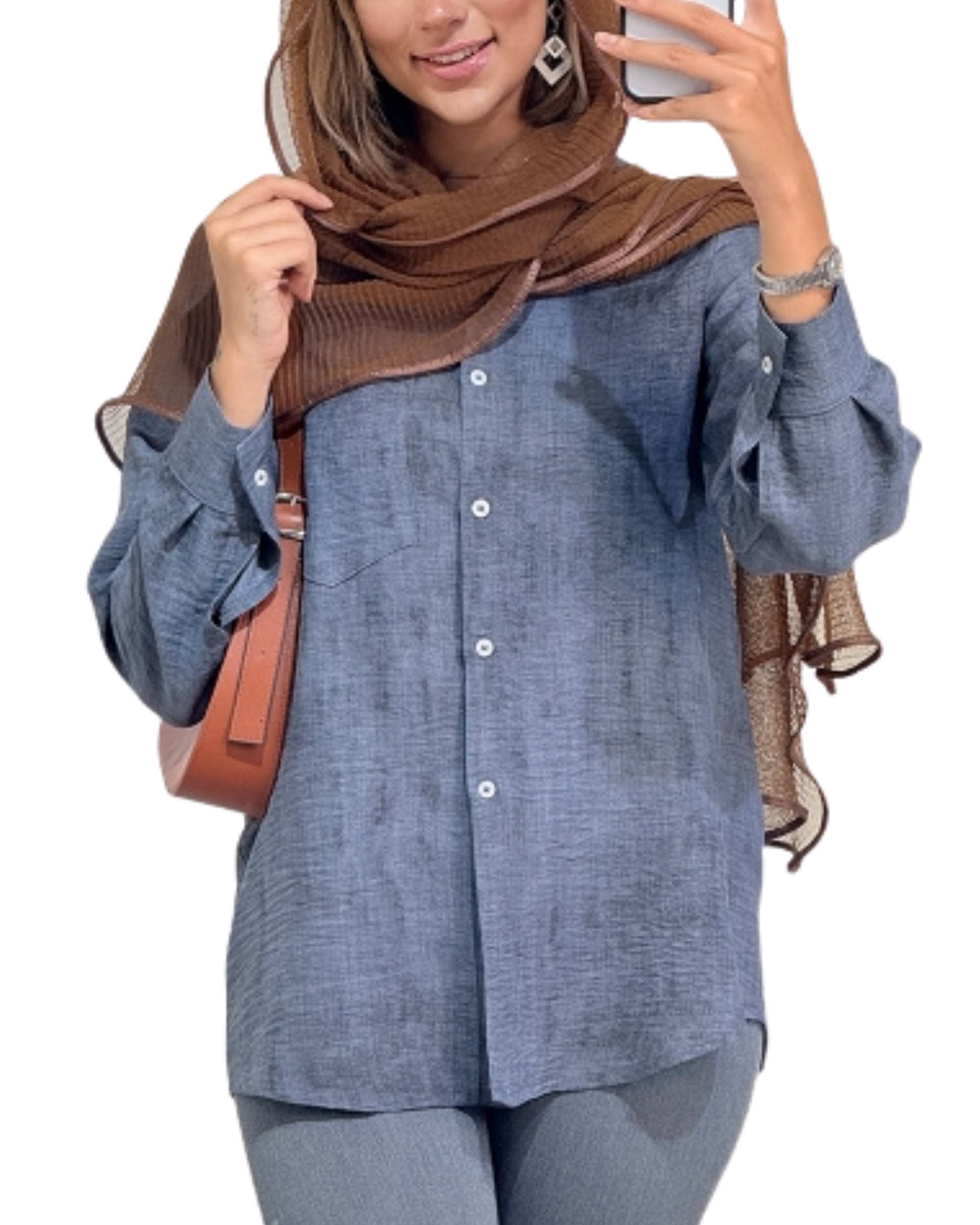 شومیز زنانه تک جیب صوفیا کد 19194