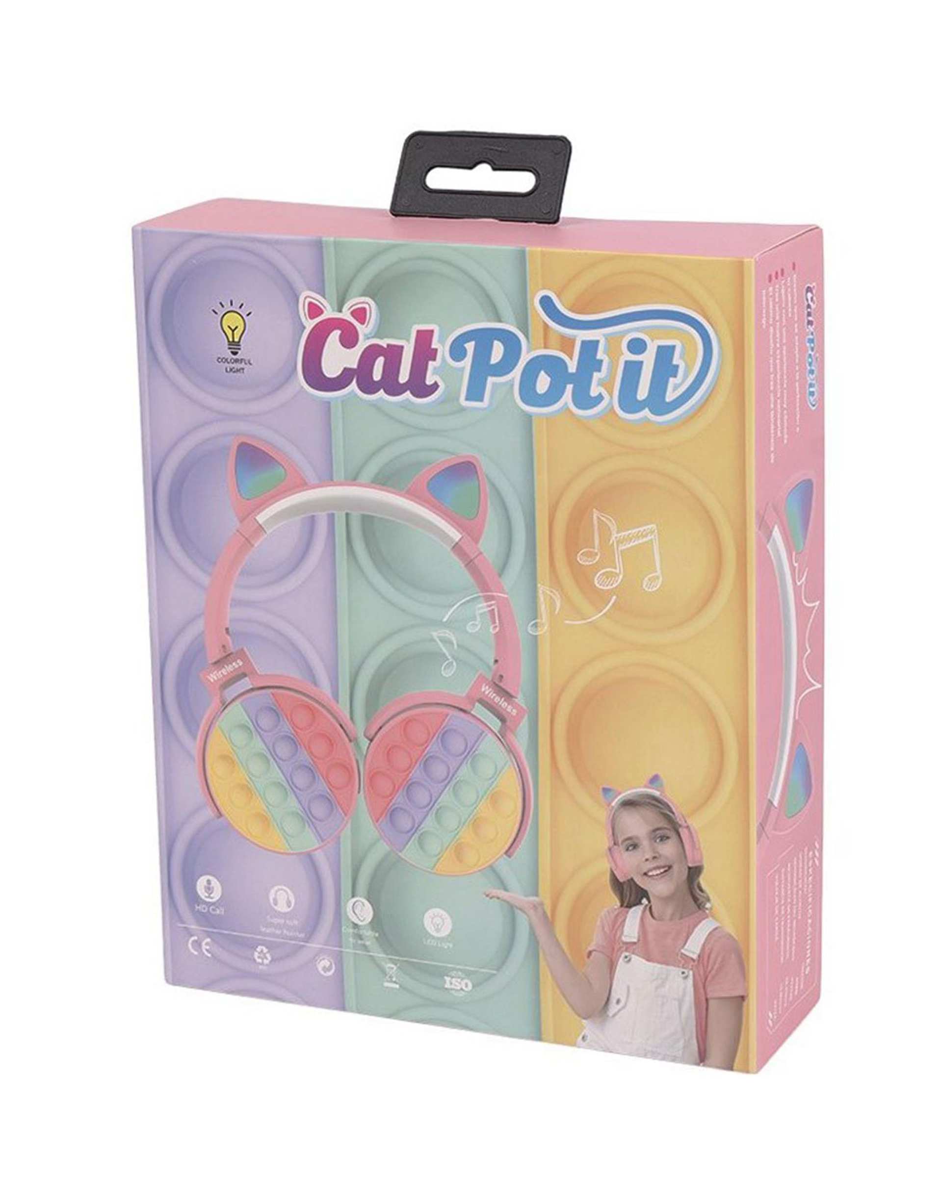 هدست بلوتوثی سبز طرح فانتزی CAT POT IT مدل SY-950