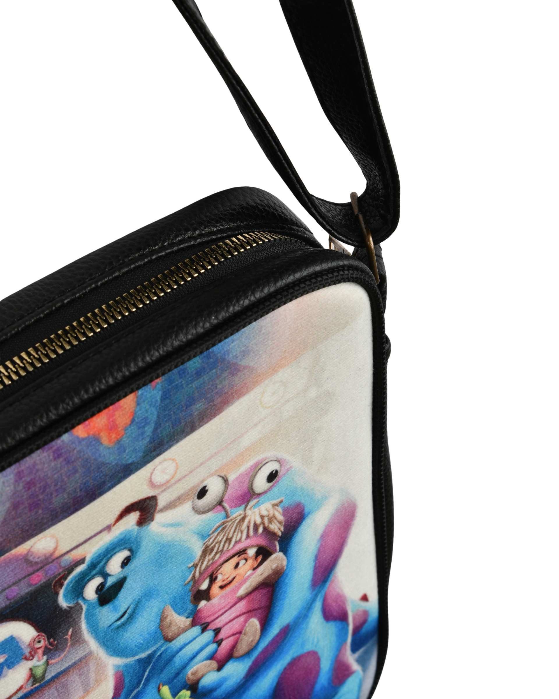 کیف دوشی مشکی وندی Vandy مدل کارخانه هیولاها کد 1035m17