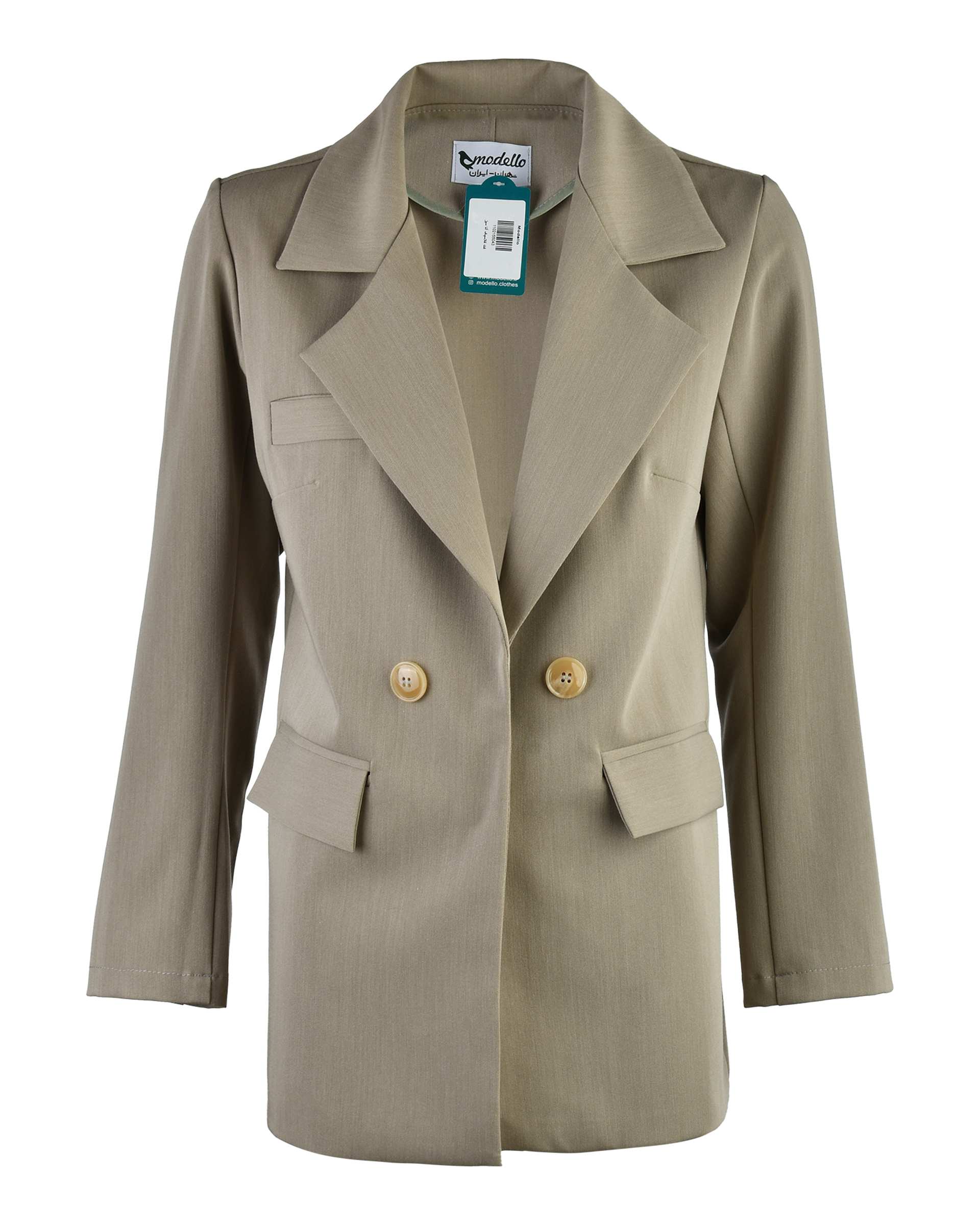 کت زنانه کلاسیک سبز مدلو Modello مدل آنا