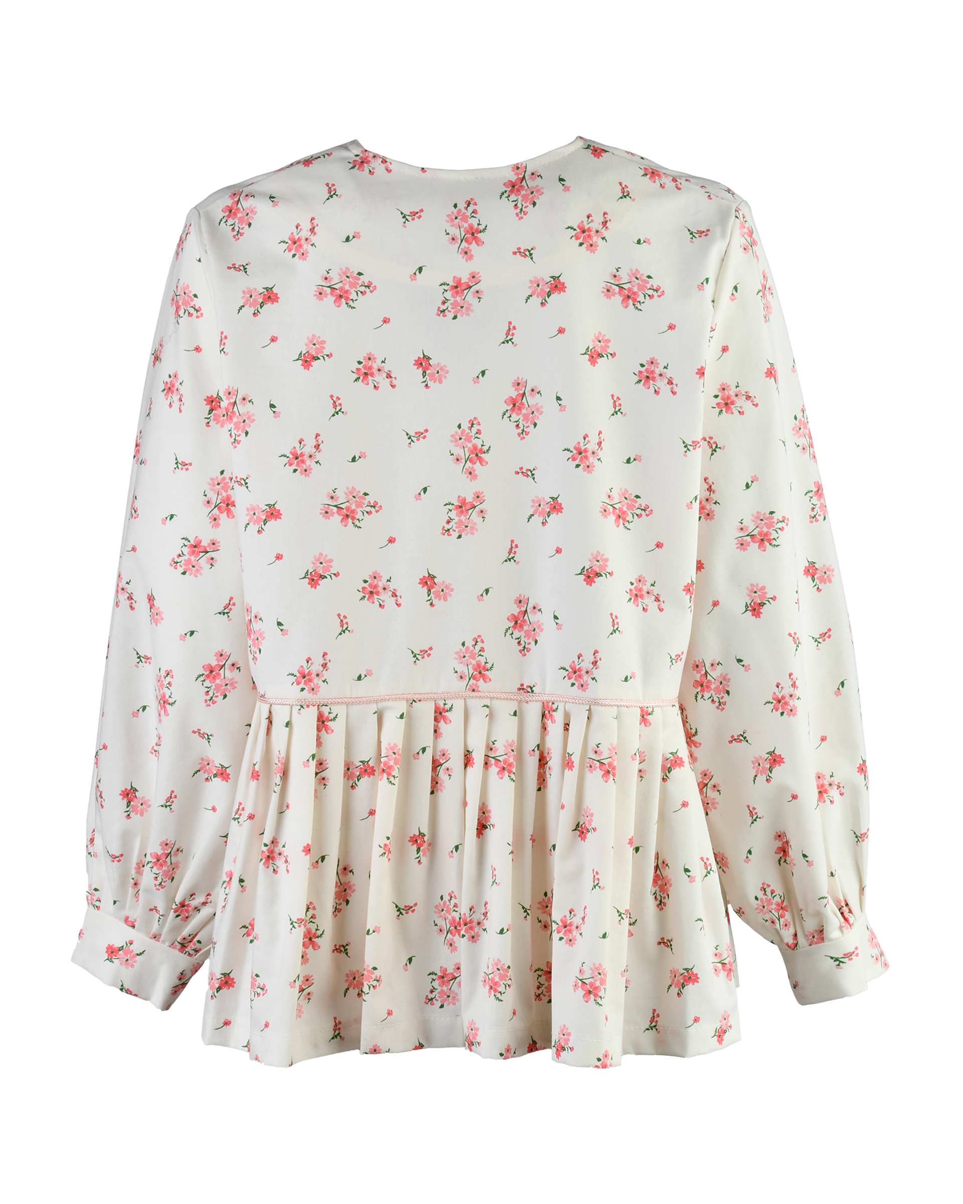 بلوز زنانه لینن سفید مدلو Modello مدل گلی