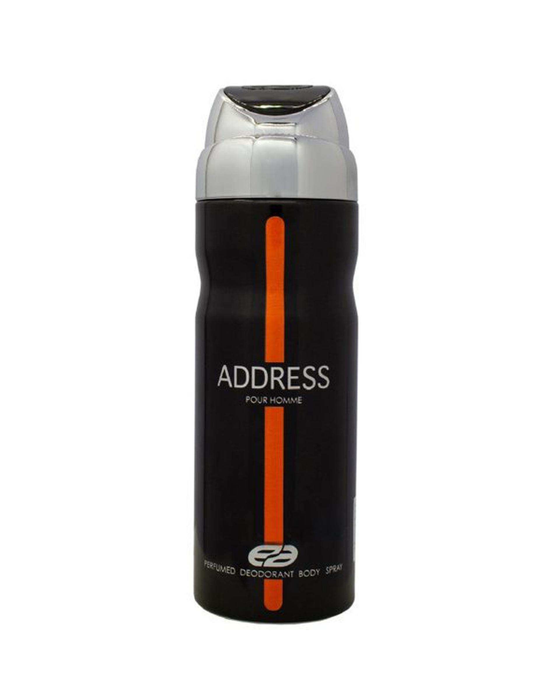 اسپری دئودرانت مردانه عماد آرا Emadara مدل ADDRESS حجم 200ml