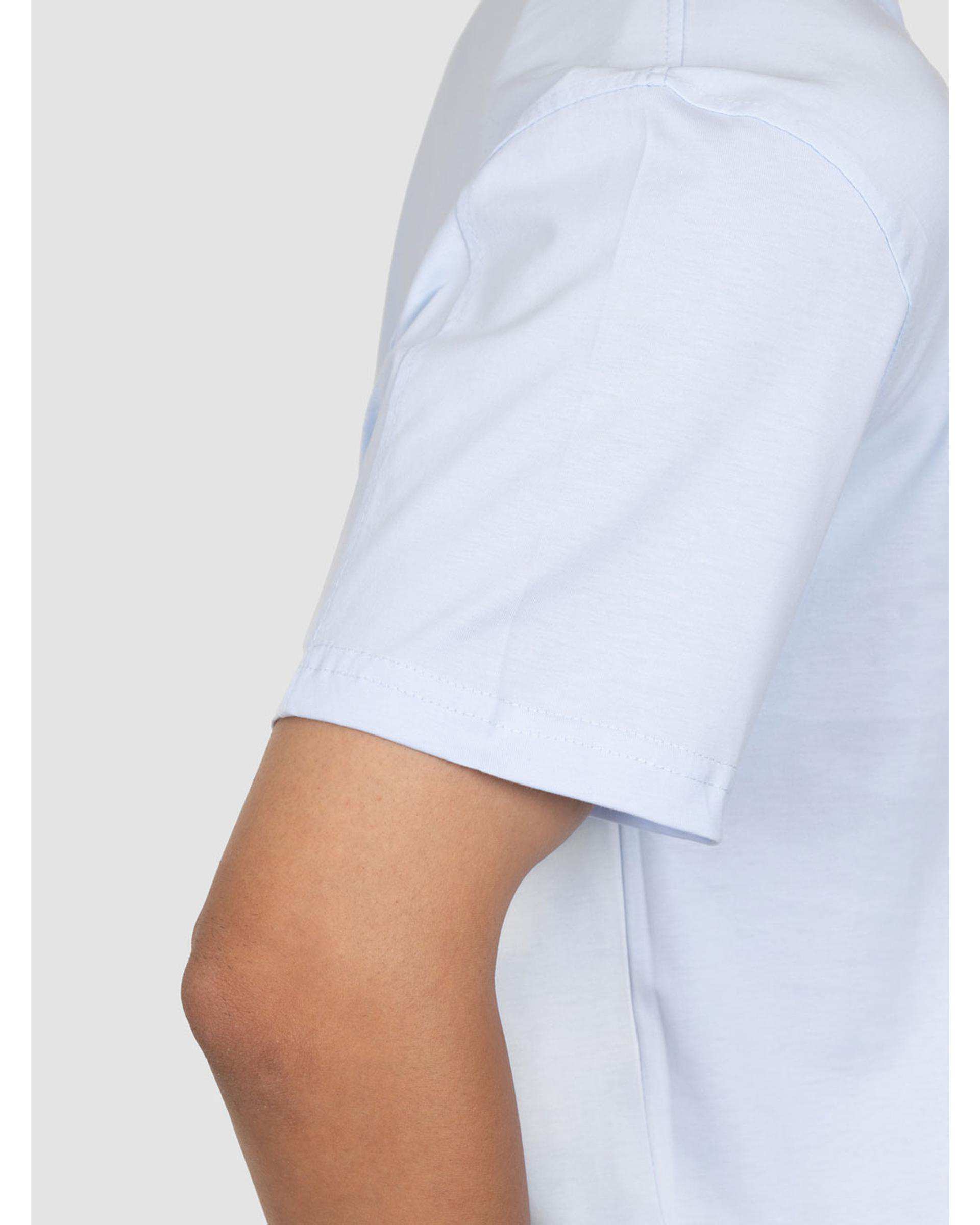 تی شرت مردانه آبی روشن هیوان heevan مدل کوه دماوند کد 59601