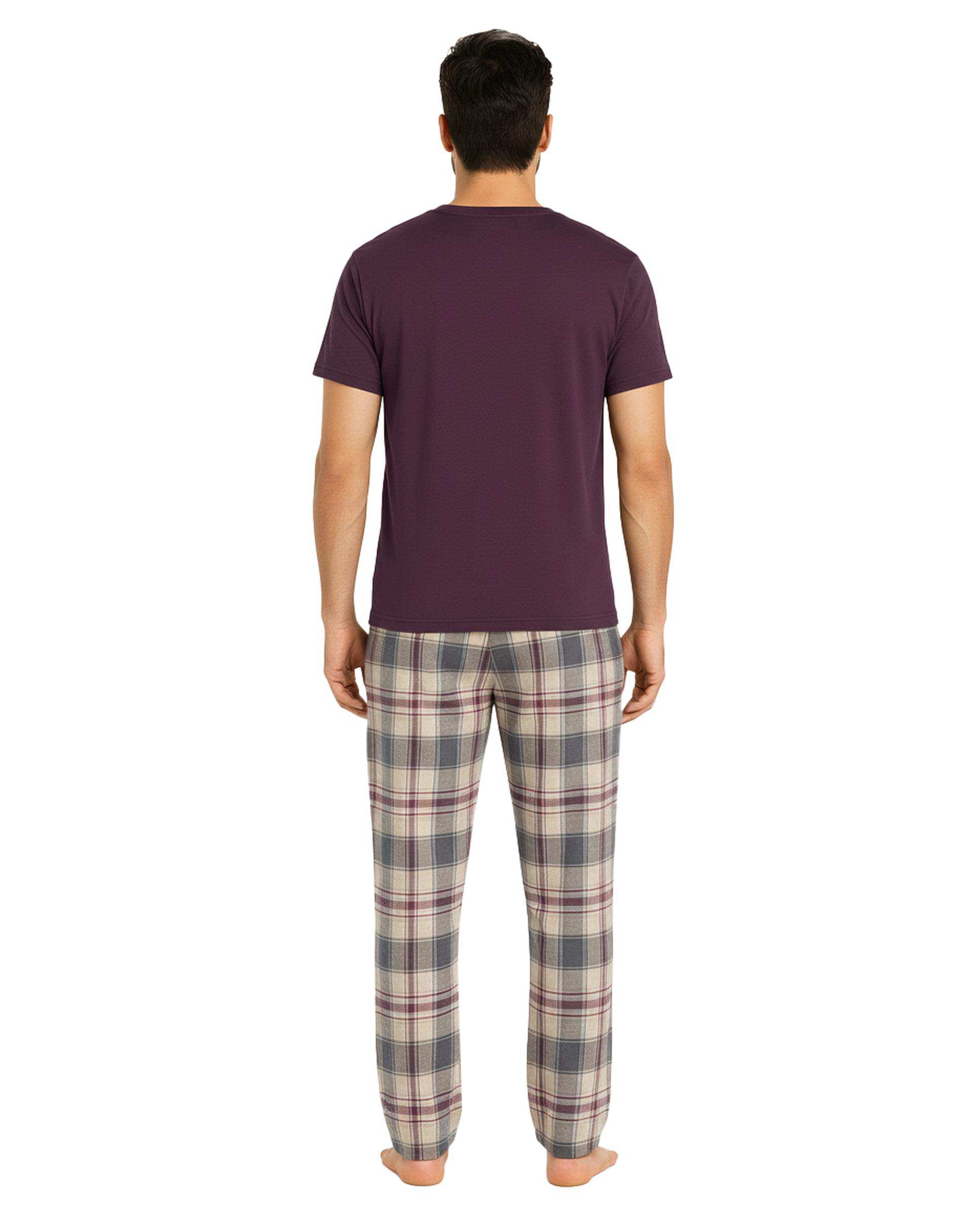 ست تی شرت و شلوار راحتی مردانه بنفش پاتر Potter کد 148