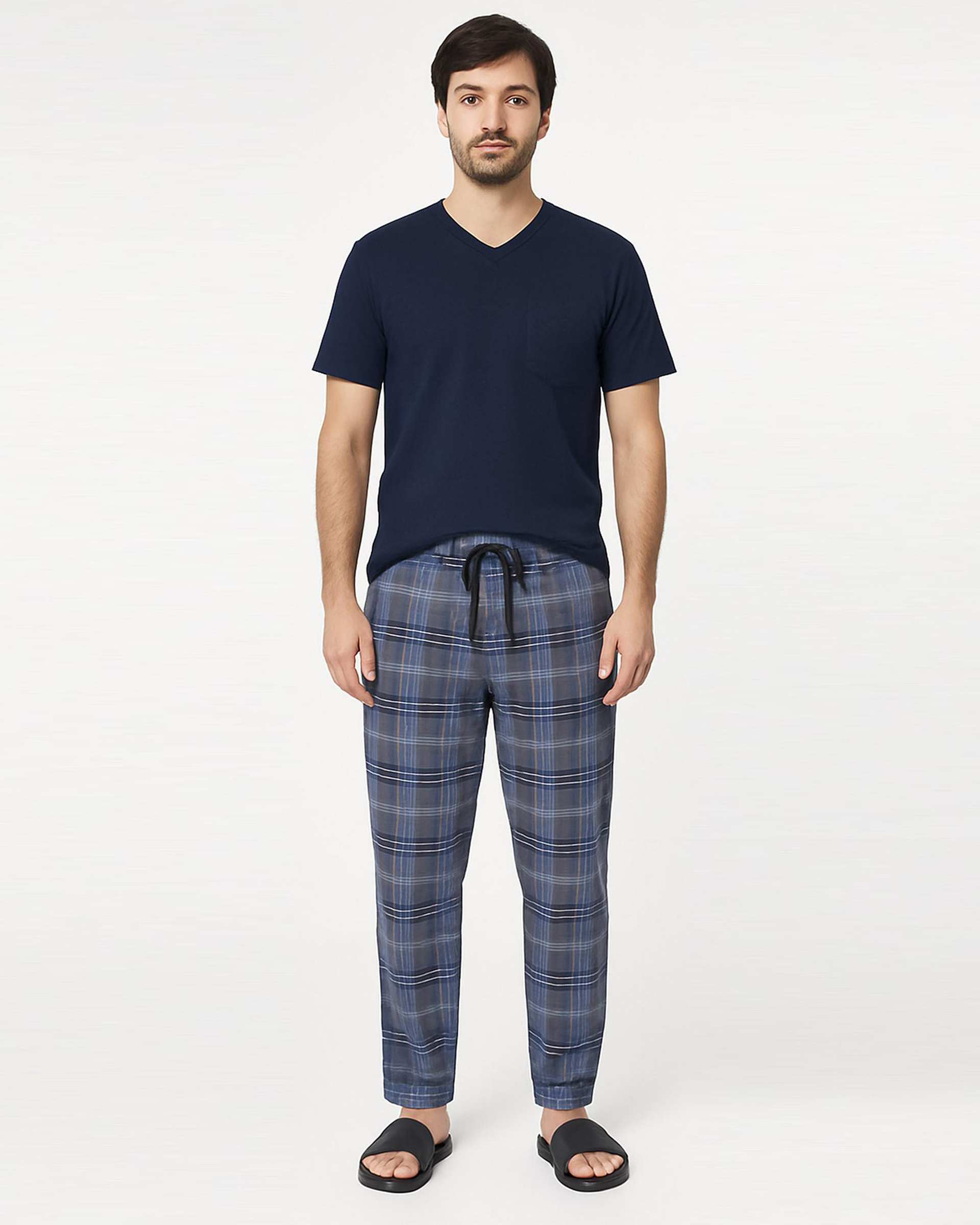 ست تی شرت و شلوار راحتی مردانه سرمه ای پاتر Potter کد 148