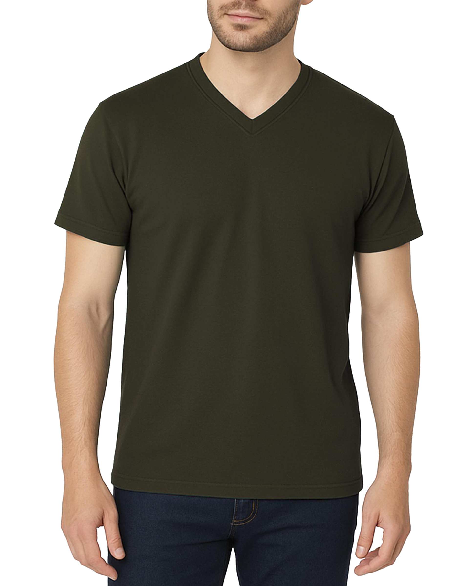 تی شرت مردانه یقه هفت سبز ارتشی پاتر Potter کد 149