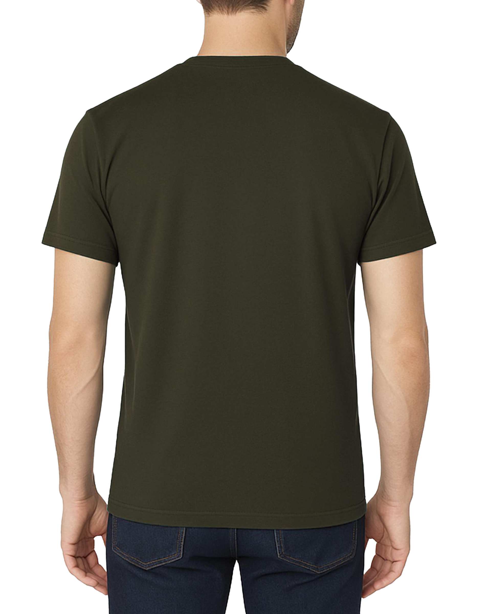 تی شرت مردانه یقه هفت سبز ارتشی پاتر Potter کد 149