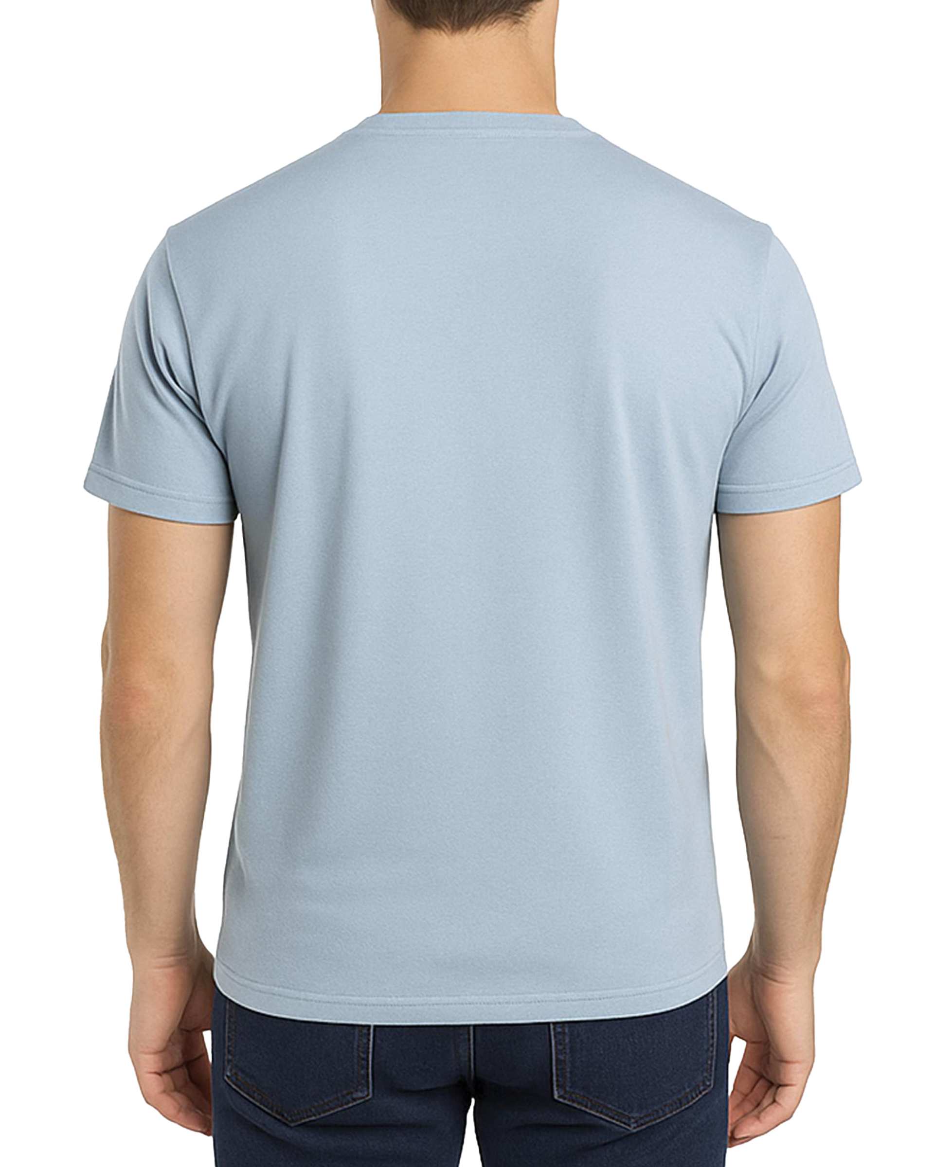 تی شرت مردانه یقه هفت آبی روشن پاتر Potter کد 149