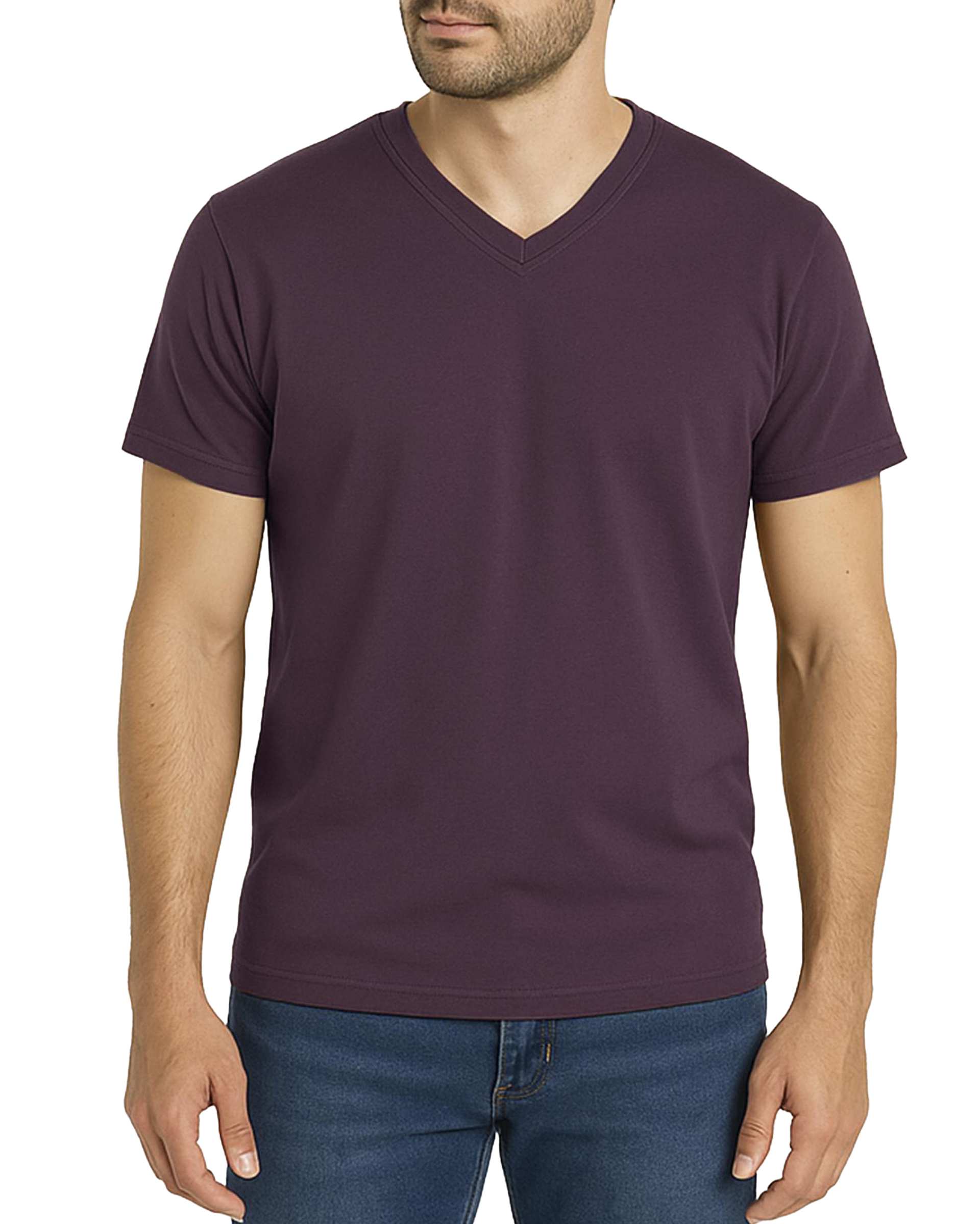 تی شرت مردانه یقه هفت بنفش پاتر Potter کد 149