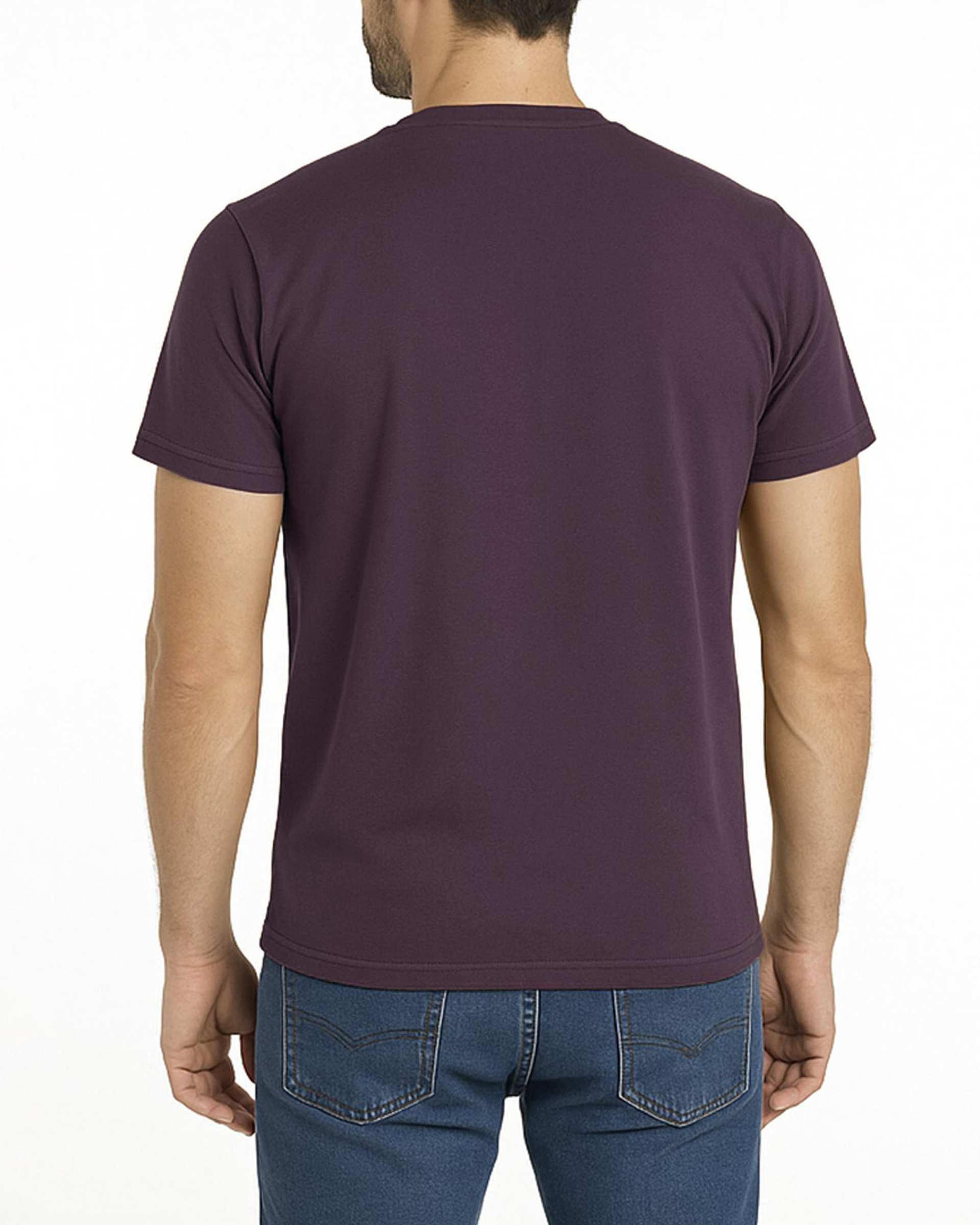 تی شرت مردانه یقه هفت بنفش پاتر Potter کد 149