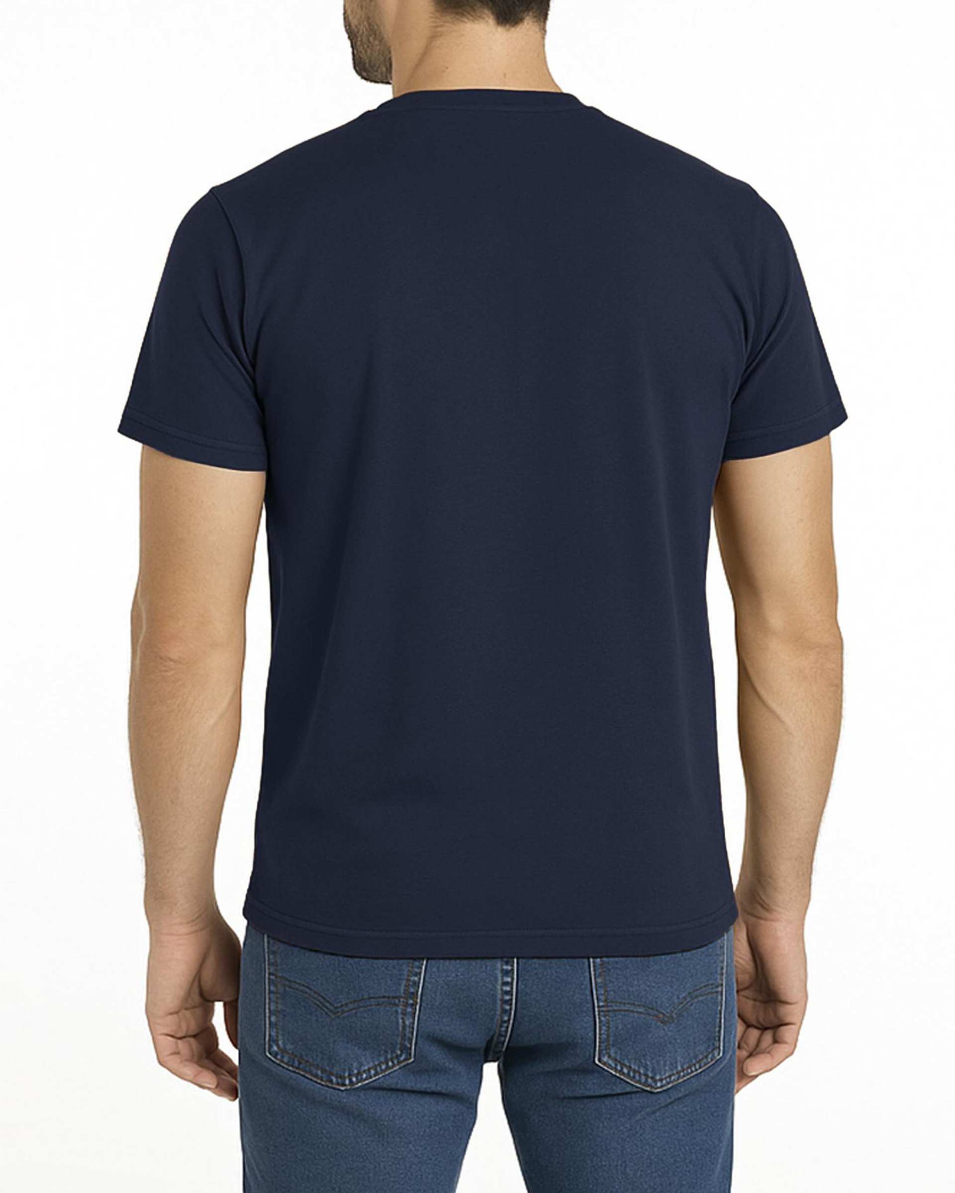 تی شرت مردانه یقه هفت سرمه ای پاتر Potter کد 149