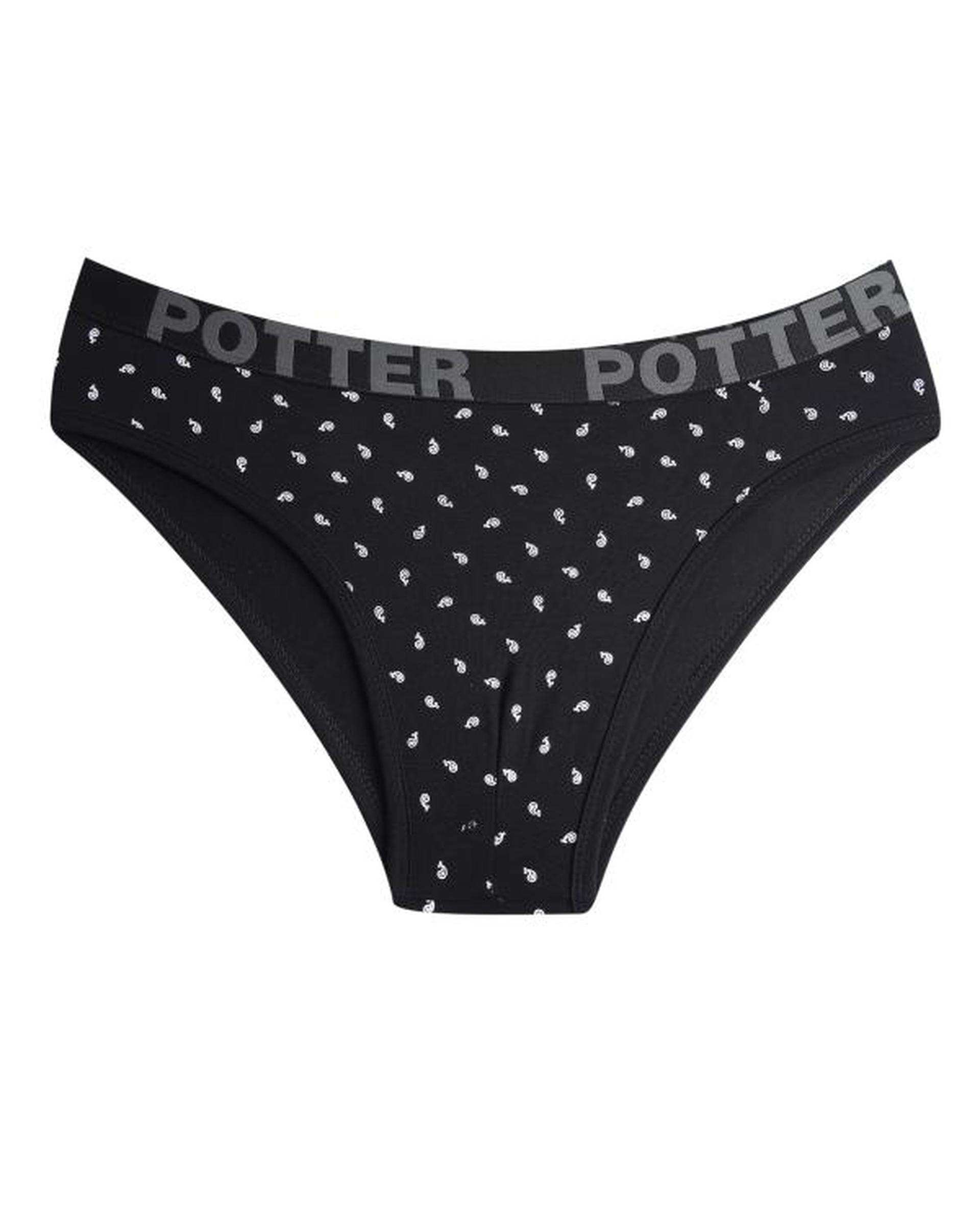 شورت اسلیپ مردانه کش پهن مشکی پاتر Potter کد 167