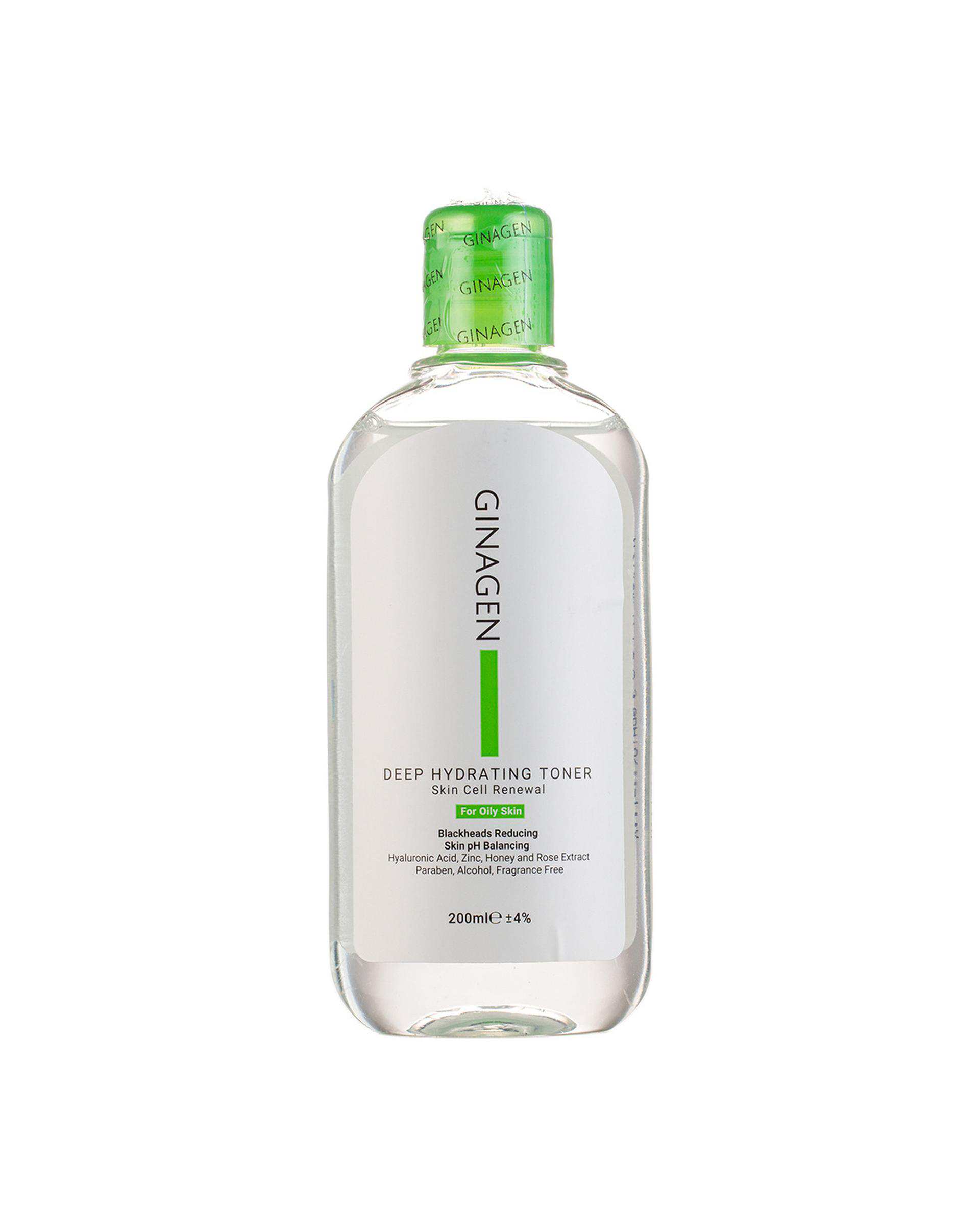 تونر صورت ژیناژن Ginagen مخصوص پوست چرب 200ml