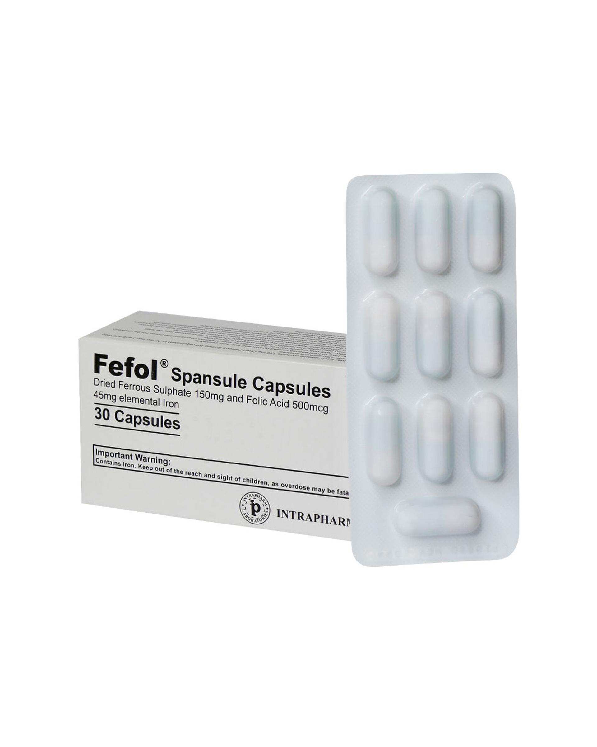 کپسول ففول اینترافارم بسته 30 عددی