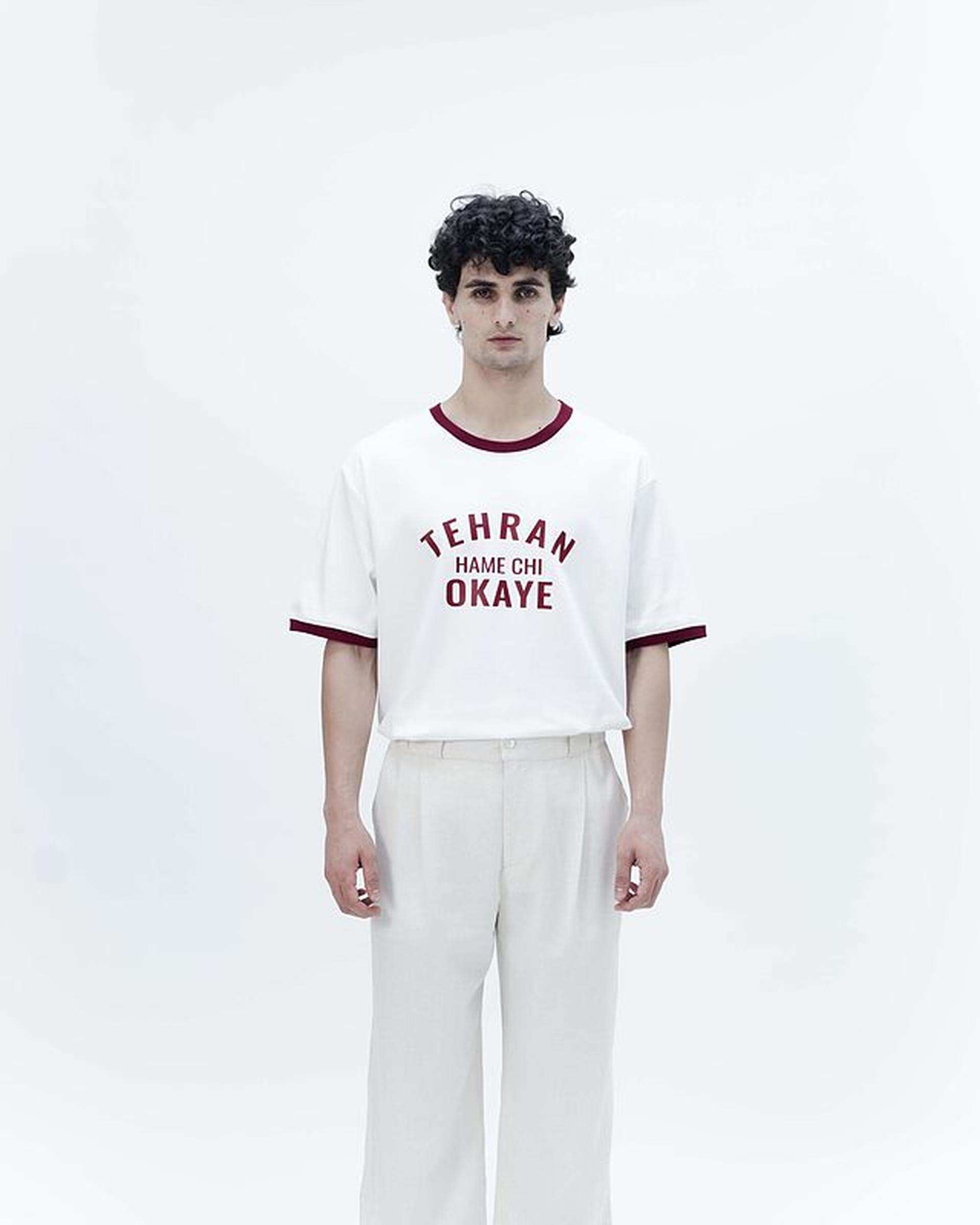 تی شرت مردانه سفید نفیر ور Nafir Wear مدل تهران کد 5110206