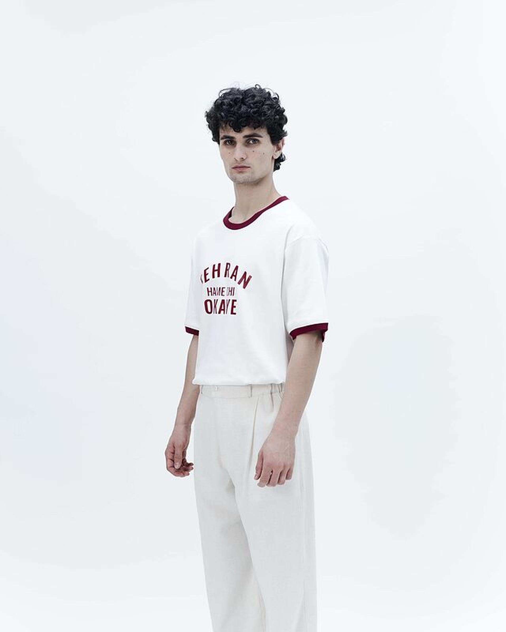 تی شرت مردانه سفید نفیر ور Nafir Wear مدل تهران کد 5110206