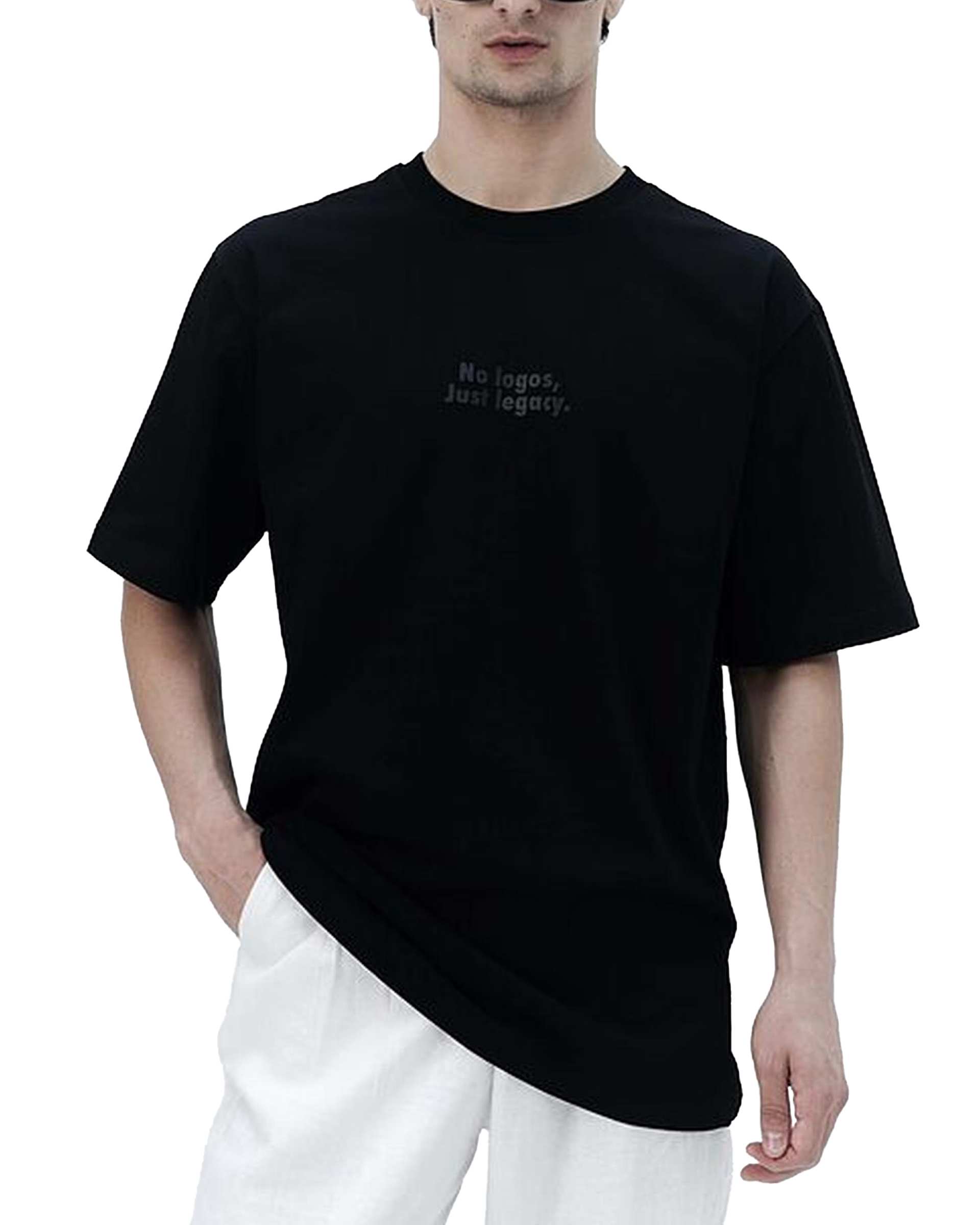 تی شرت مردانه مشکی نفیر ور Nafir Wear مدل لگاسی کد 5110502